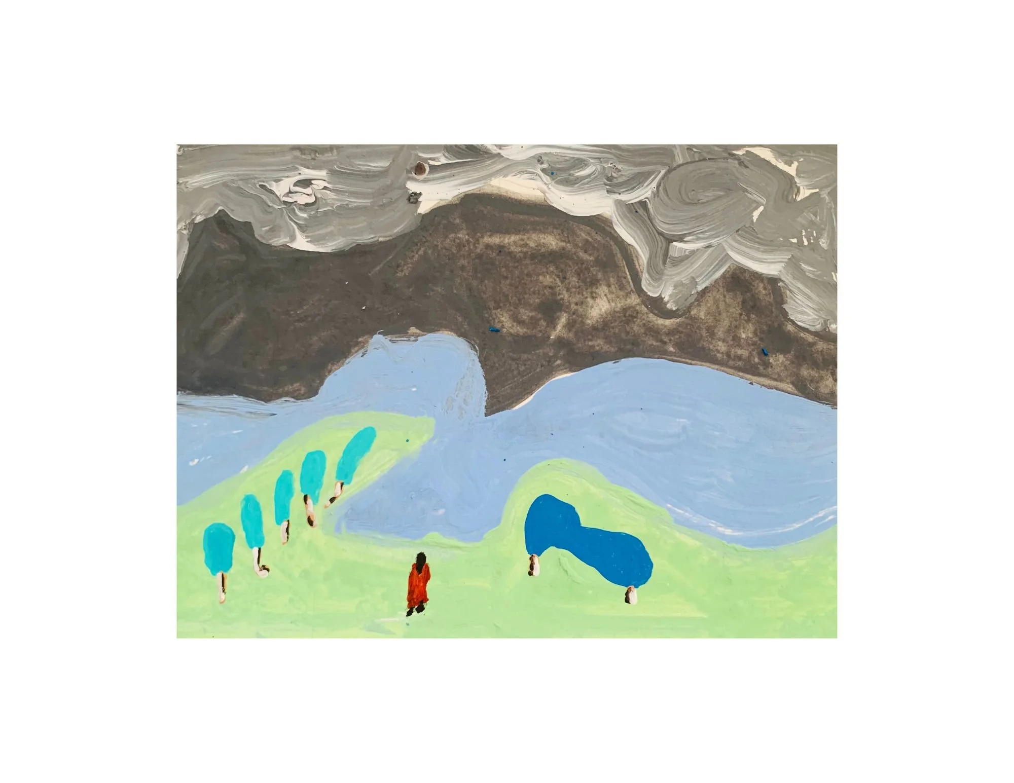  Kavanayén 01. Alone. Río Orinoco. 2025   Gouache on paper 5.8 × 8.2 in 14.8 × 21 cm 