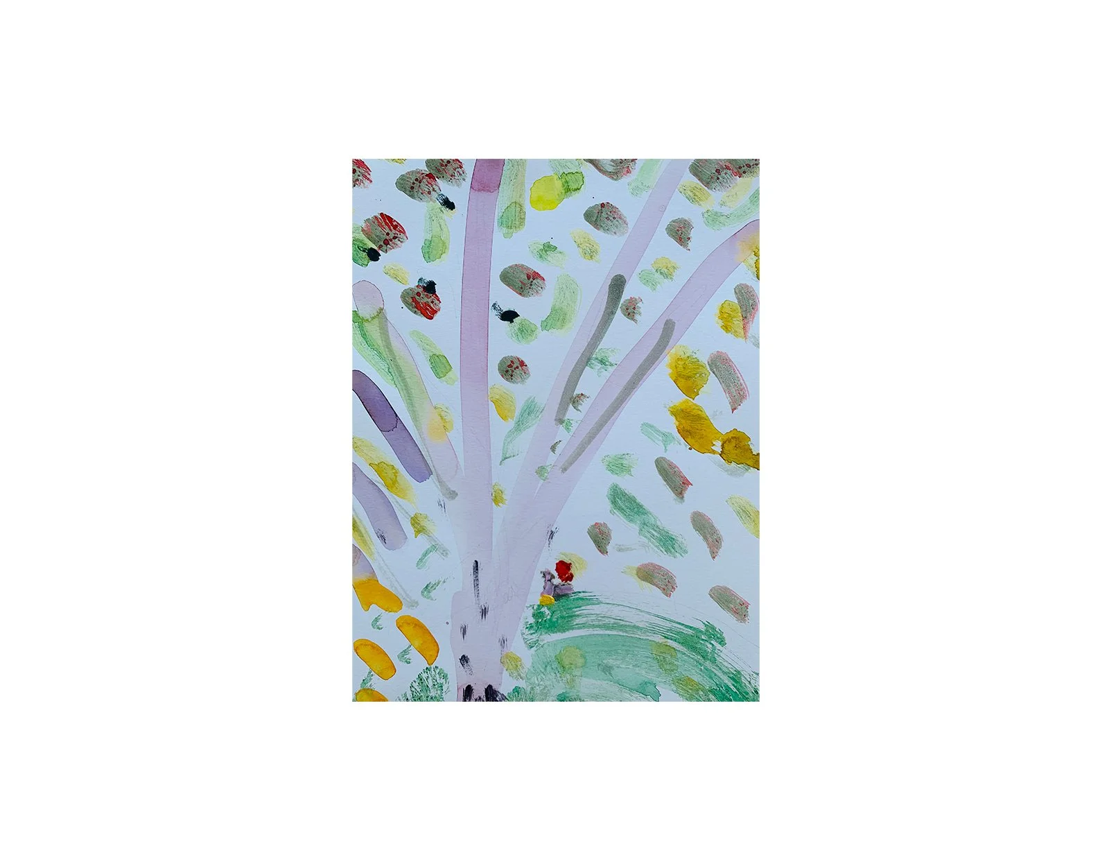  Kavanayén, en la sombrita. 2025  Watercolor and oil on paper 9 x 12 in 22.9 x 30.5 cm 