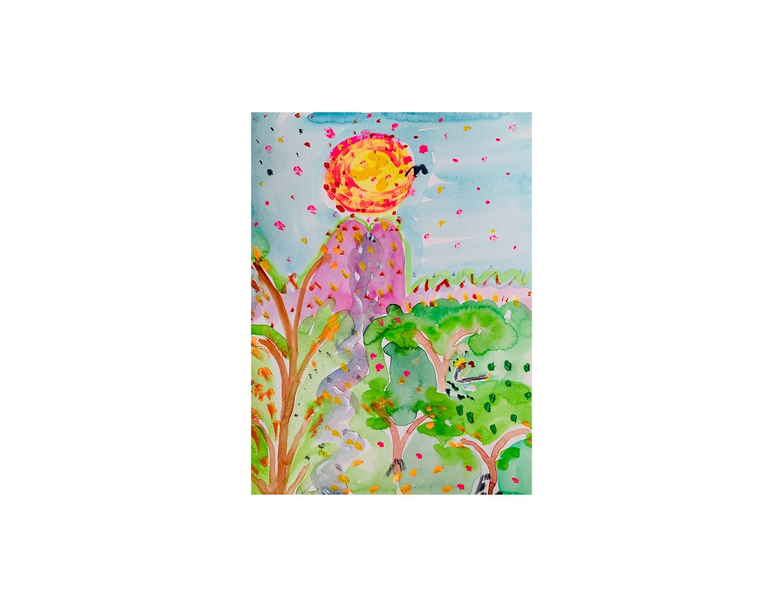  Kavanayén, bajo la sombra. 2025  Watercolor and oil on paper 9 x 12 in 22.9 x 30.5 cm 