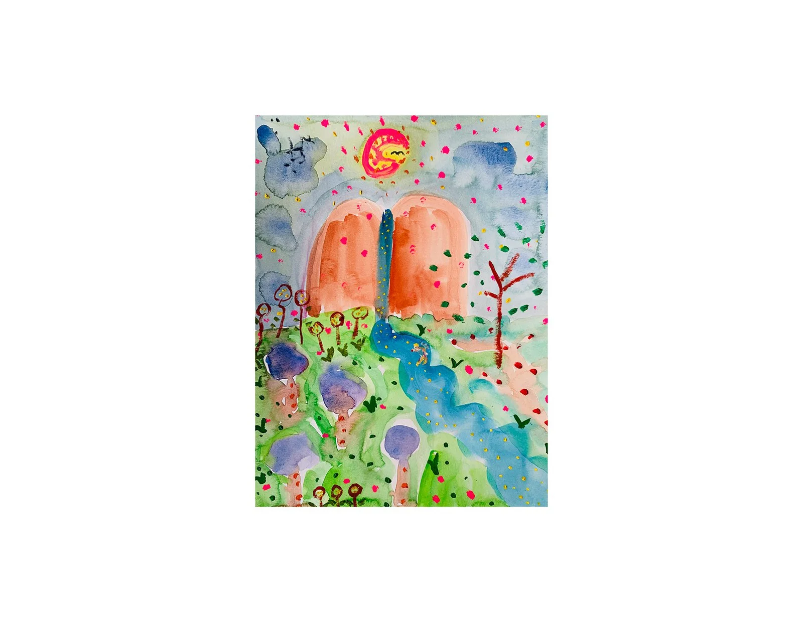  Kavanayén, flotando en el Orinoco. 2025  Watercolor and oil on paper 9 x 12 in 22.9 x 30.5 cm 