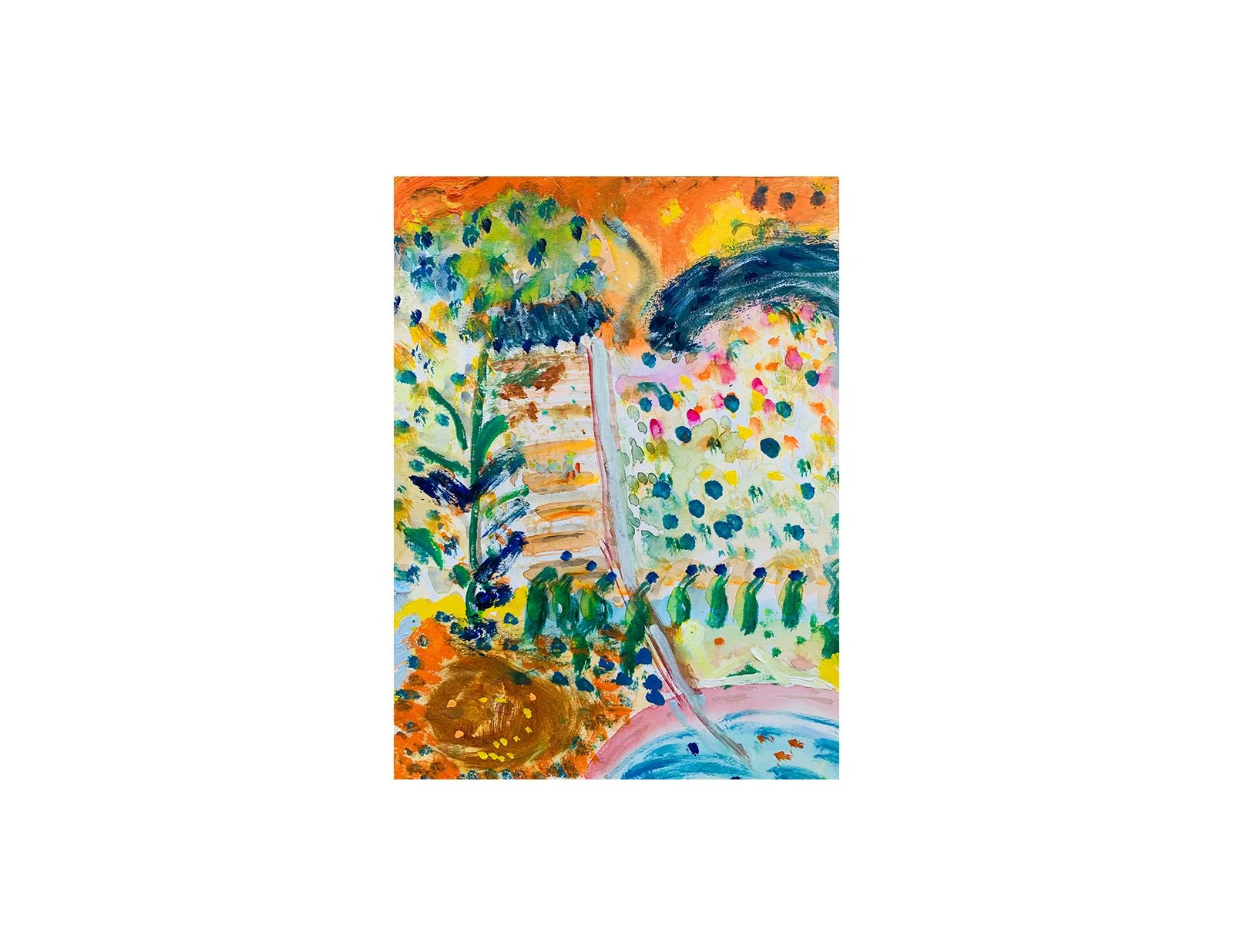  Kavanayén, selva mágica, 2025  Watercolor and oil on paper 9 x 12 in 22.9 x 30.5 cm 