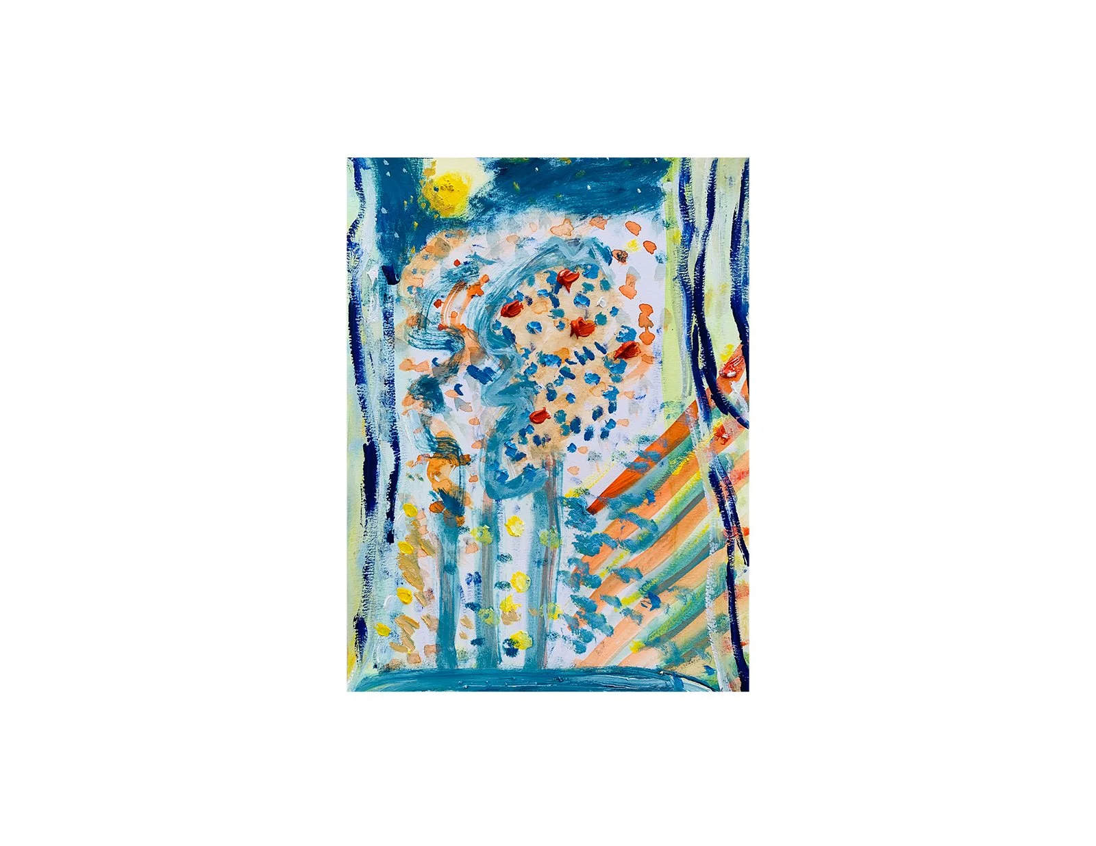  Kavanayén, la ventana. 2025  Watercolor and oil on paper 9 x 12 in 22.9 x 30.5 cm 