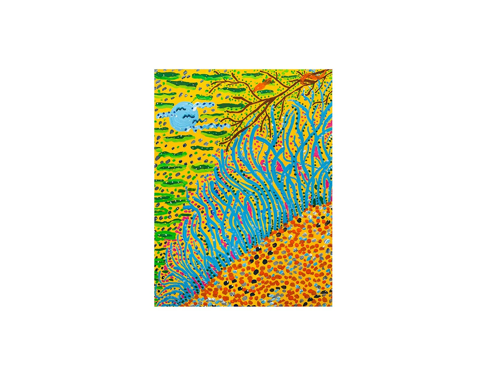  Kavanayén, algas marinas. 2025  Gouache on paper 9 x 12 in 22.9 x 30.5 cm 