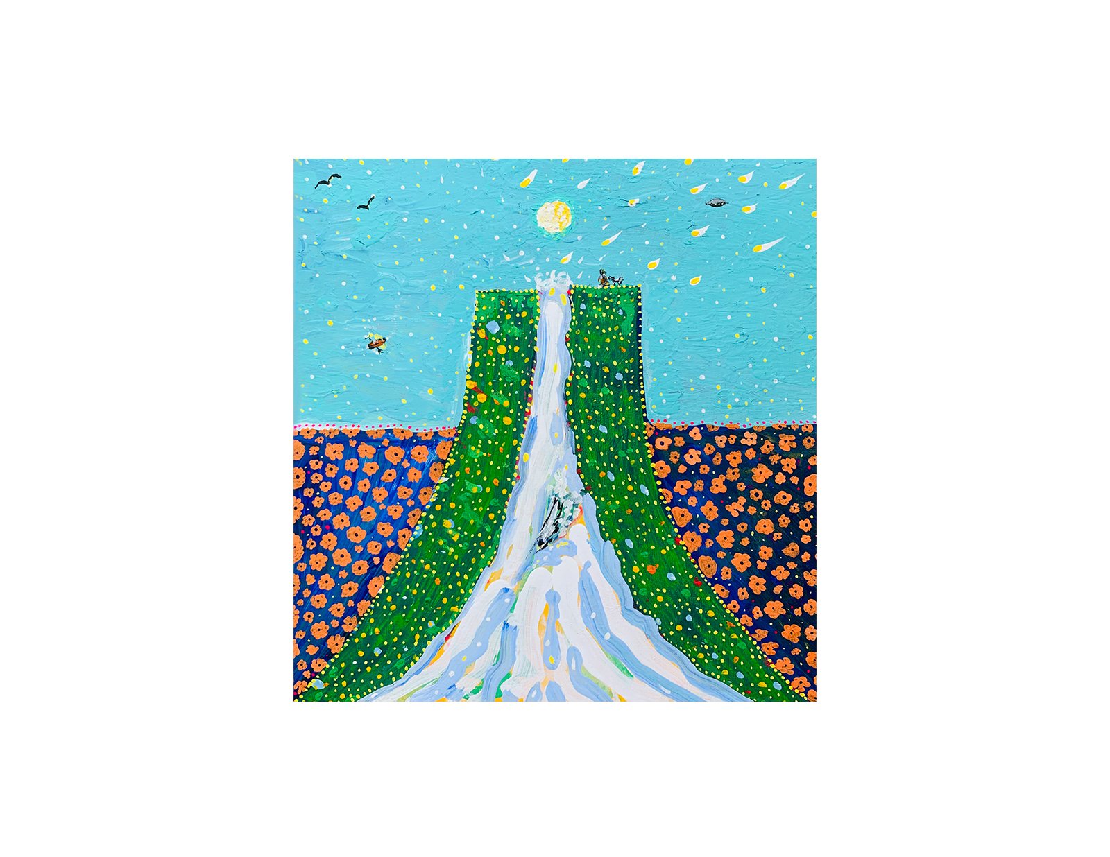  Kavanayén, let go #1. 2025  Gouache on paper 12 x 12 in 30 x 30 cm 