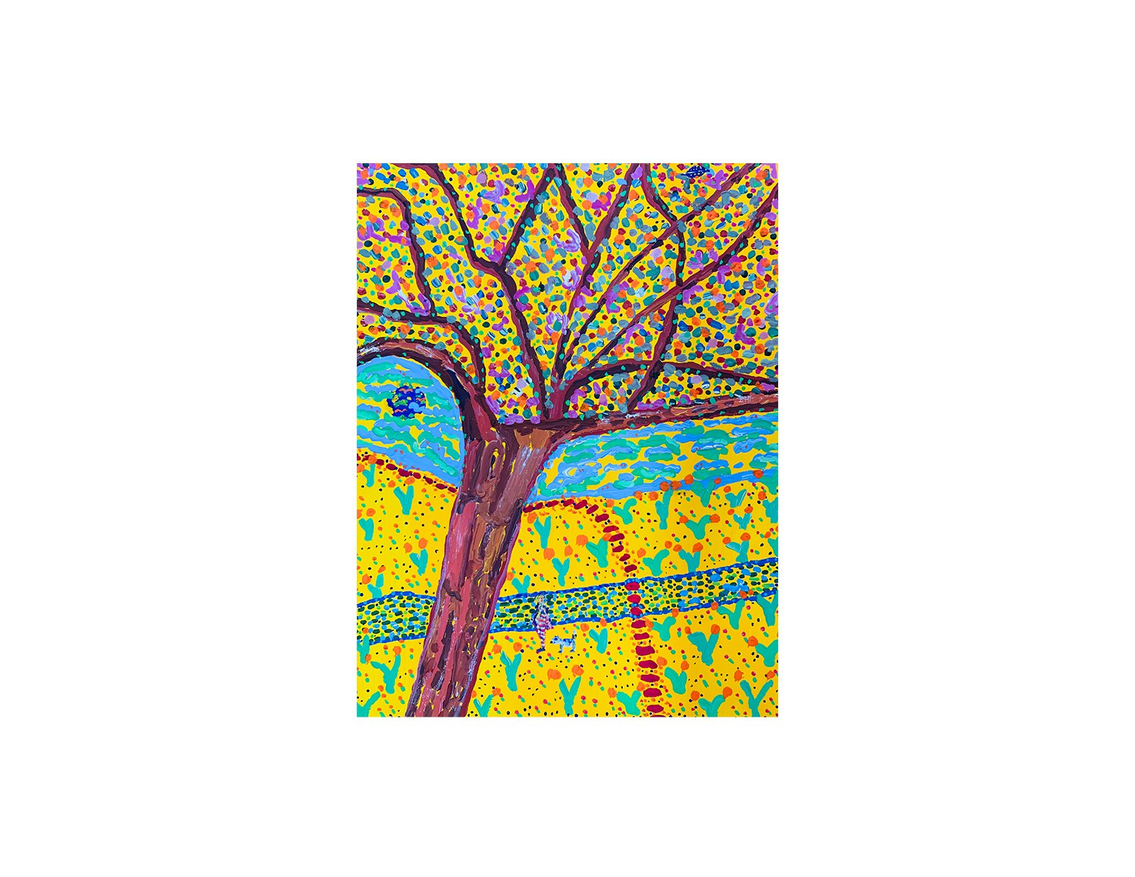  Kavanayén, tree house. 2025  Gouache on paper 9 x 12 in 22.9 x 30.5 cm 