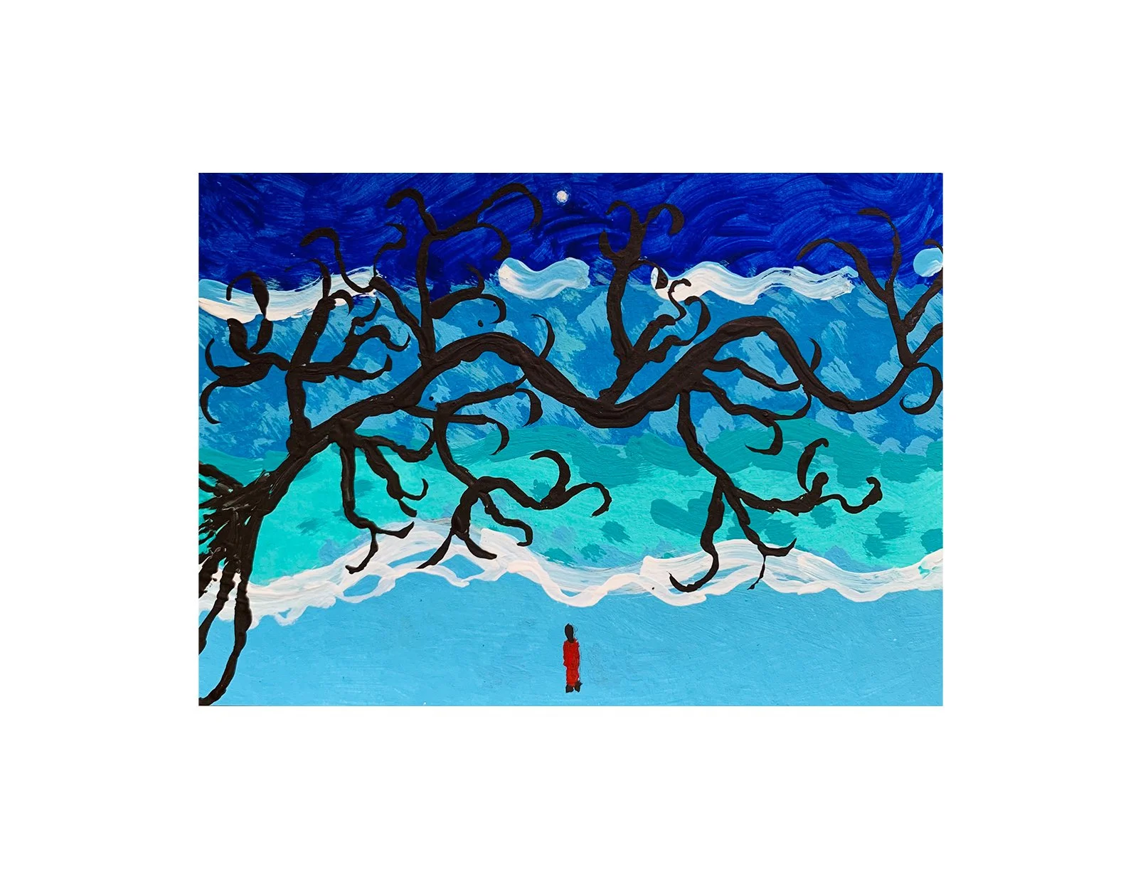  Kavanayén 05. Confused. Rio Orinoco. 2025  Gouache on paper 5.8 × 8.2 in 14.8 × 21 cm 