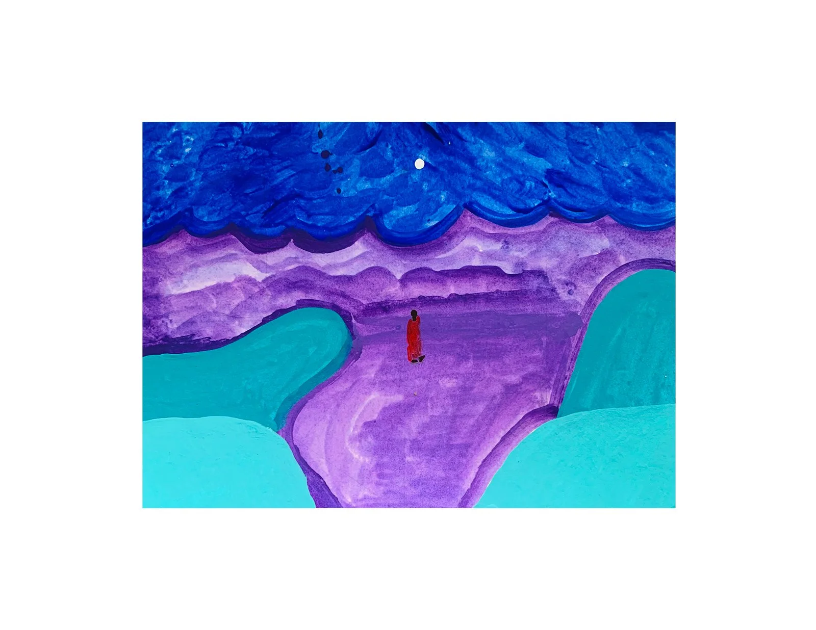  Kavanayén 05. Storm. Río Orinoco. 2025  Gouache on paper 5.8 × 8.2 in 14.8 × 21 cm 