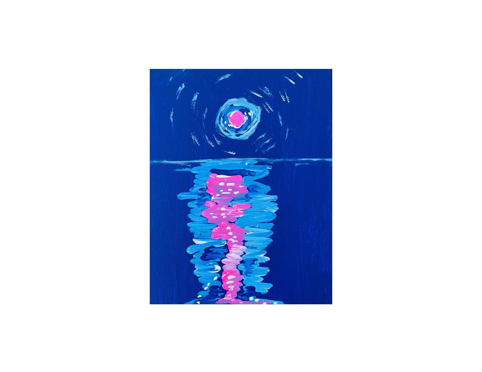  Kavanayén 05. Full moon. Río Orinoco. 2025  Gouache on canvas 10 × 8 in 25 × 20 cm 