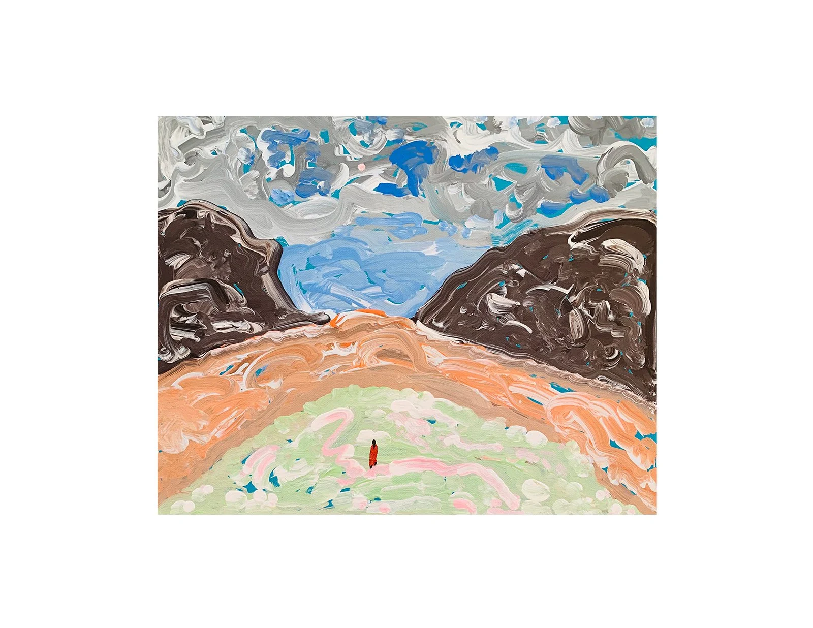  Kavanayén 01.  Oblivion. Río Orinoco. 2025  Gouache on canvas 19.5 × 15.7 in 50 × 40 cm 