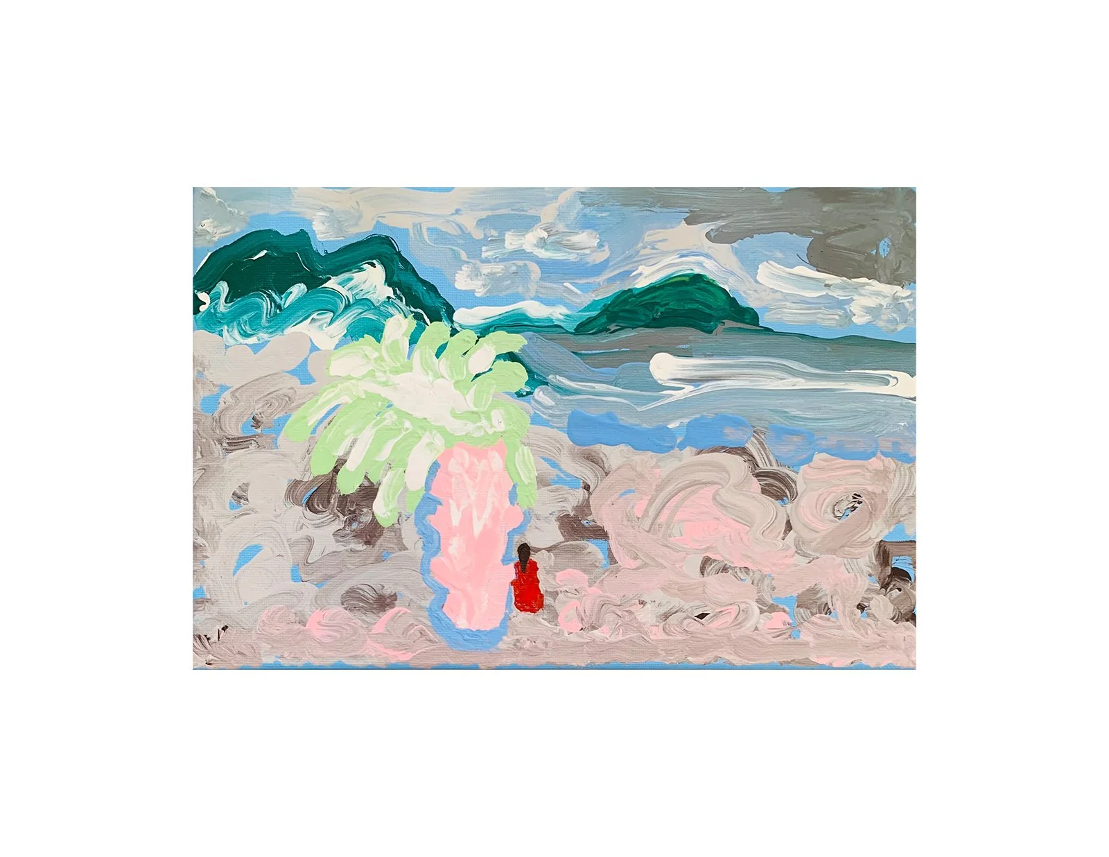  Kavanayén 01. Singly. Río Orinoco. 2025  Gouache on canvas 11.7 × 8 in 29.8 × 20 cm 