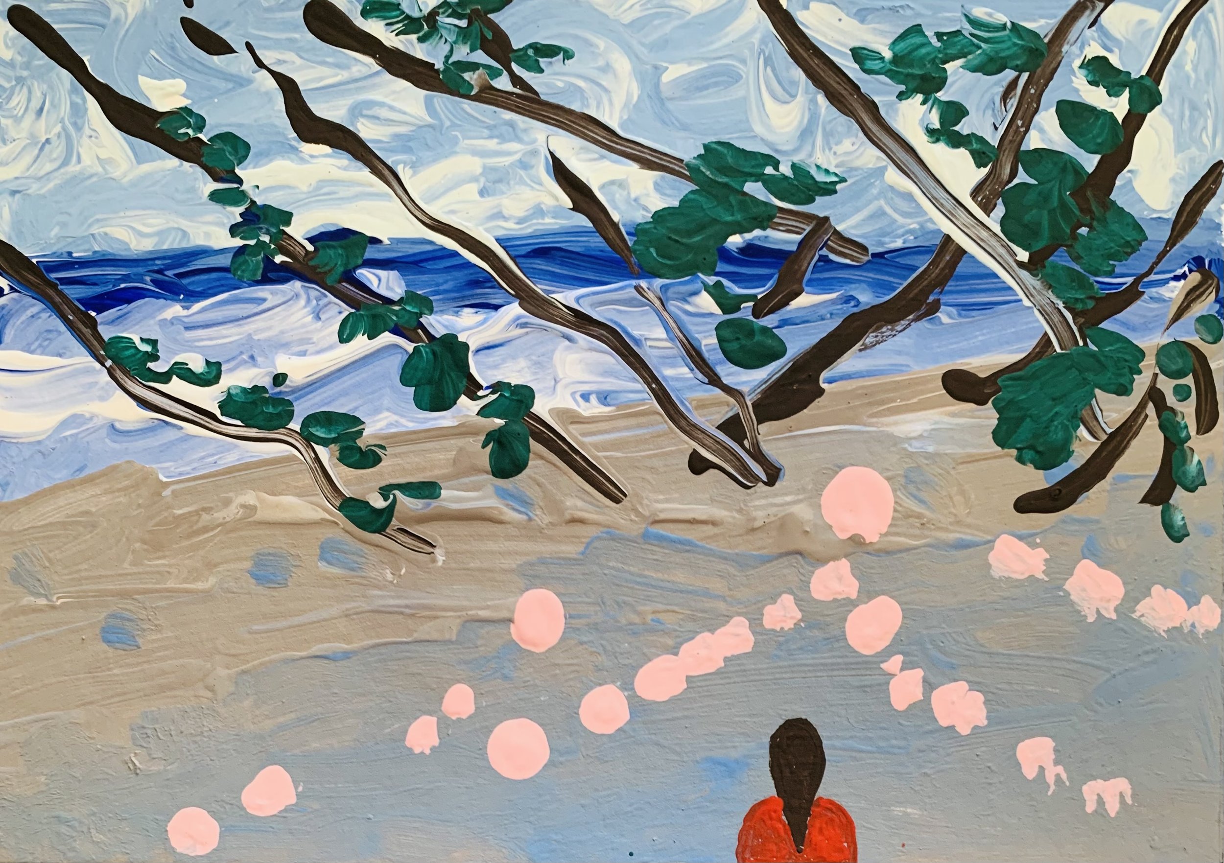  Kavanayén 01. Human scale. Río Orinoco. 2025   Gouache on paper 5.8 × 8.2 in 14.8 × 21 cm 