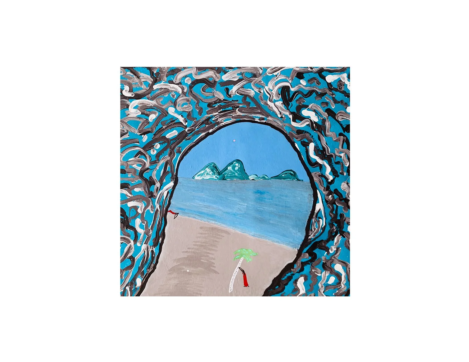  Kavanayén 04. A stretch of faith. Río Orinoco. 2025  Gouache on canvas 33 × 37 in 94 × 94 cm 