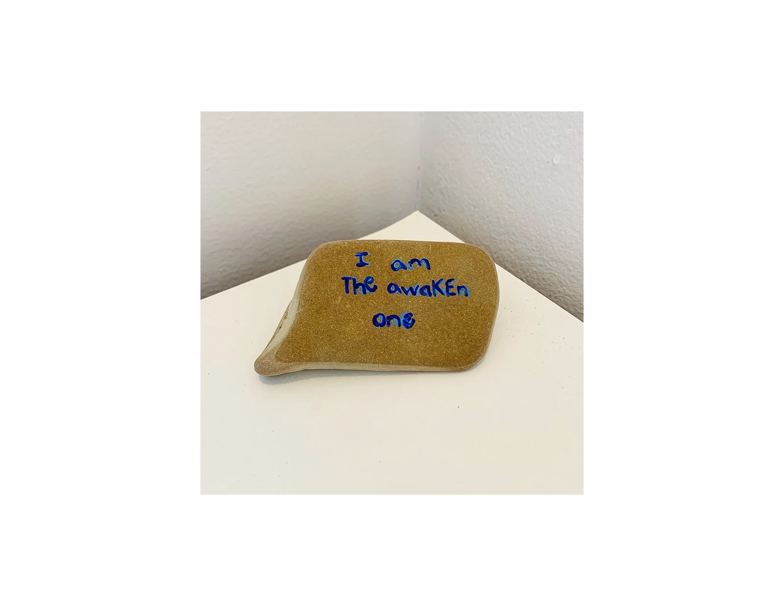  Kavanayén. I am. 2025  Local rock and gouache 3 × 3 in 7.6 × 7.6 cm 