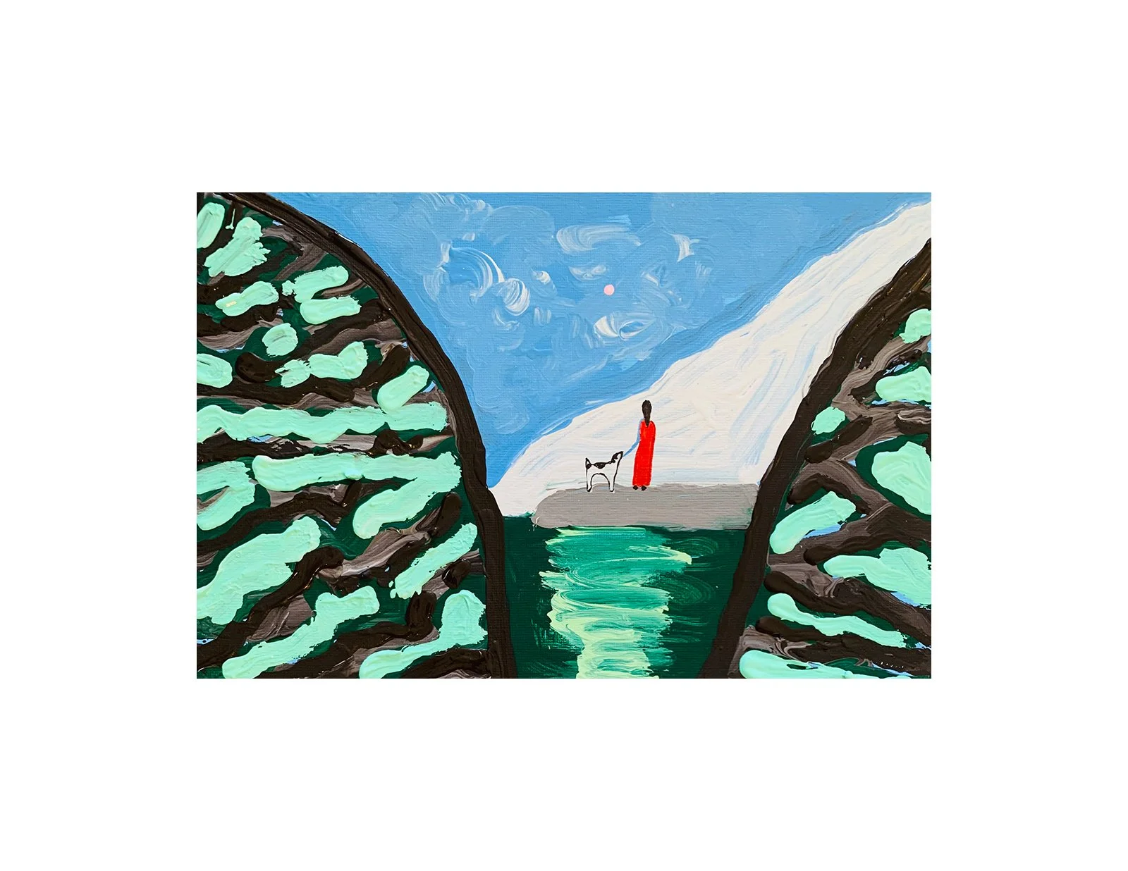  Kavanayén 01. Juntos. Río Orinoco. 2025  Gouache on canvas 12 × 8 in 29.8 × 20 cm 