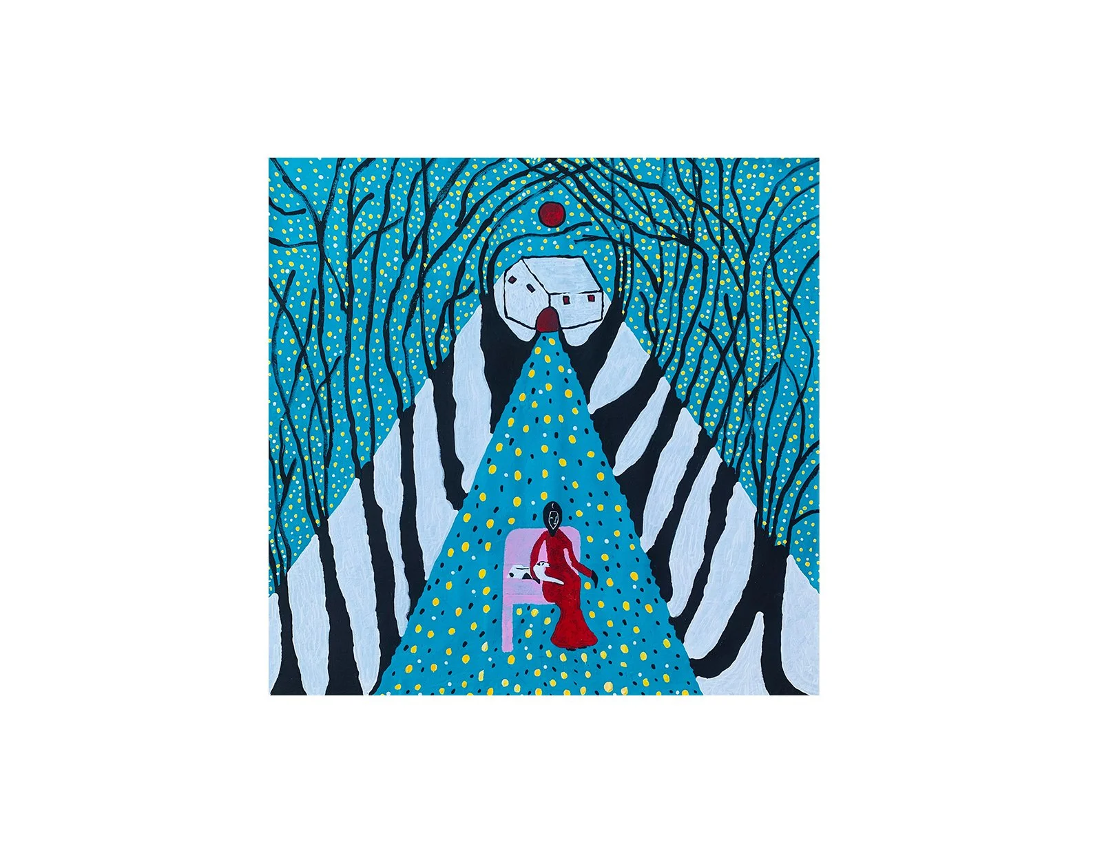  Kavanayén 04. Montero, my home. Río Orinoco. 2025  Gouache on canvas 40 × 40 in 111 × 111 cm 