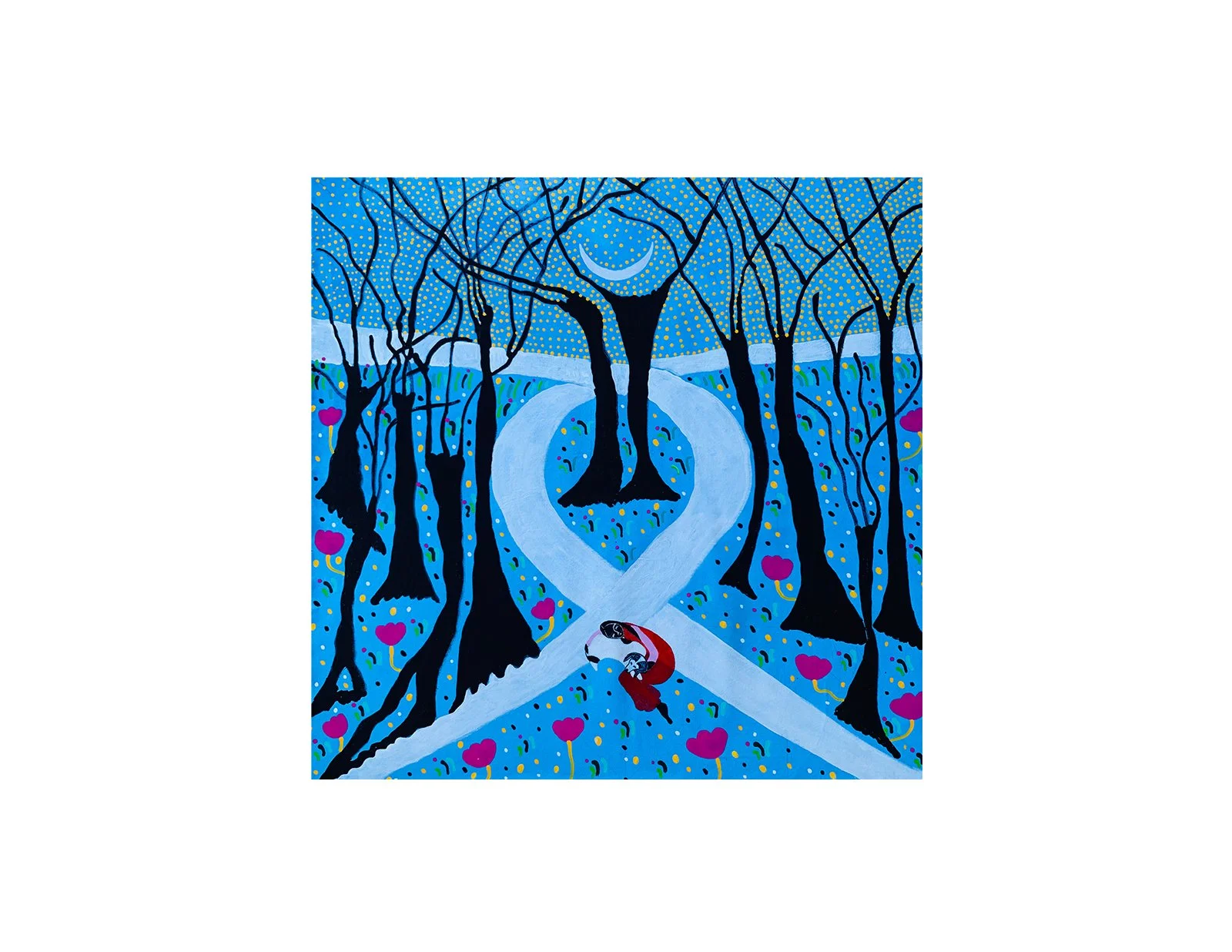  Kavanayén 04. Mundos duales. Río Orinoco. 2025  Gouache on canvas 44 × 44 in 111 × 111 cm 