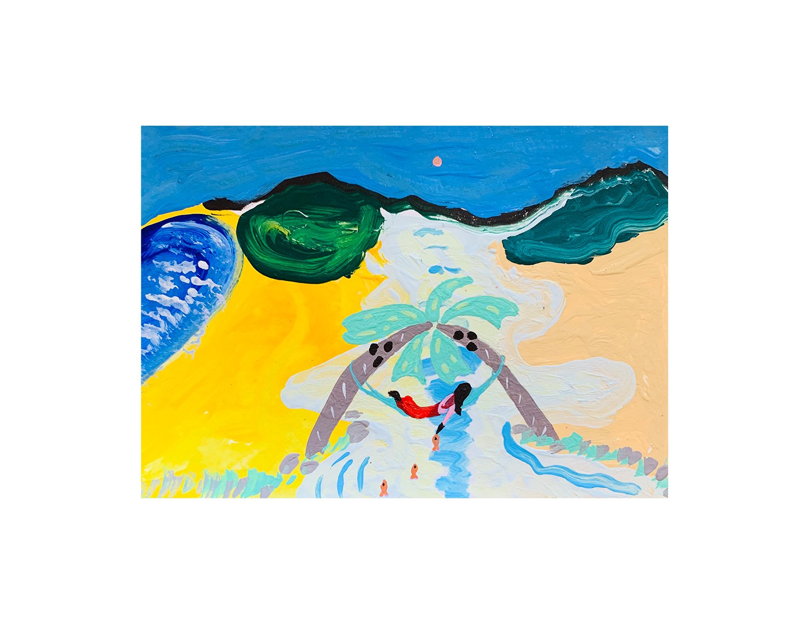  Kavanayén 01. Hogar de palmeras. Río Orinoco. 2025  Gouache on paper 5.8 × 8.2 in 14.8 × 21 cm 