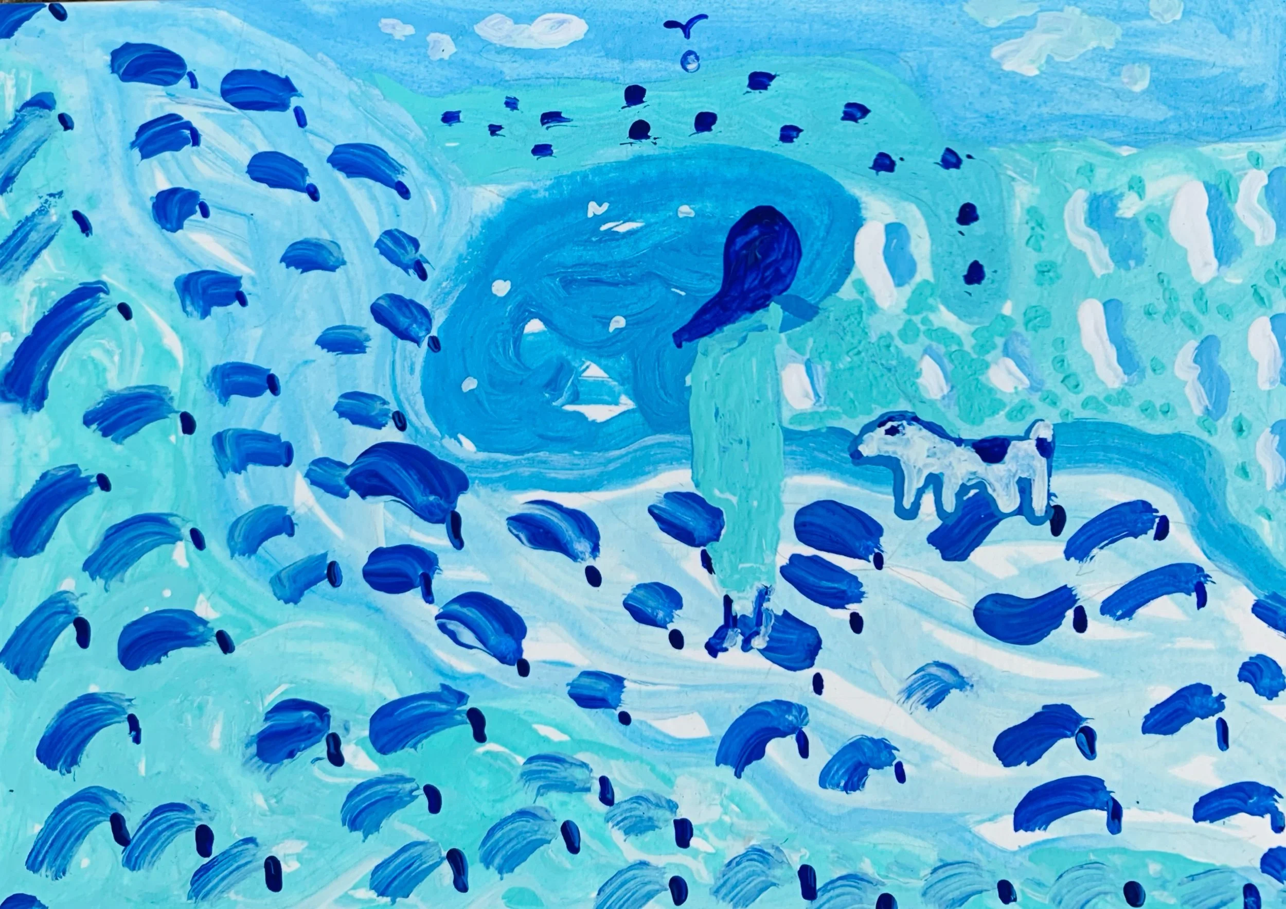  Kavanayén 01. You always. Río Orinoco. 2025  Gouache on paper 5.8 × 8.2 in 14.8 × 21 cm 