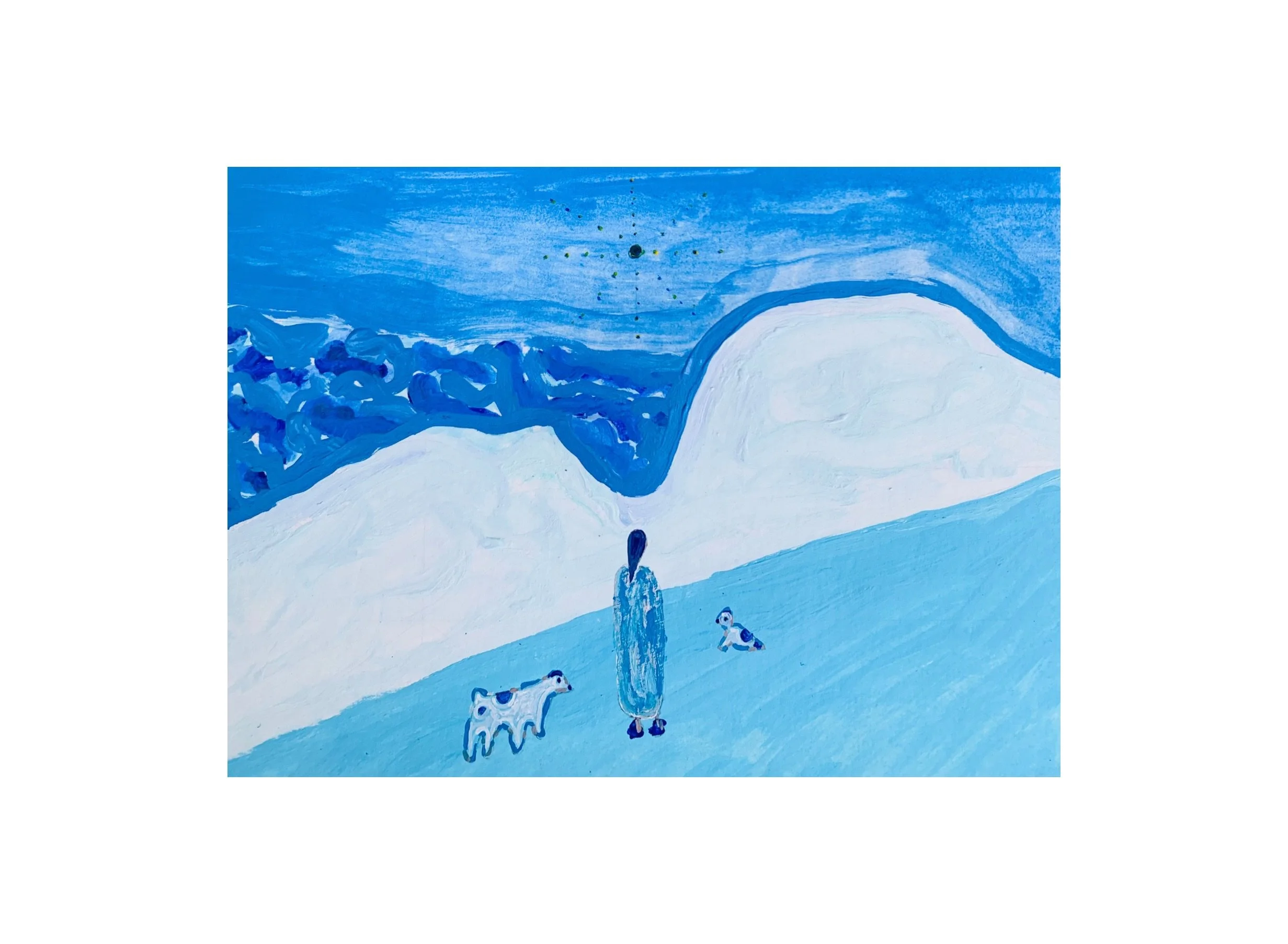  Kavanayén 01. Together again. Río Orinoco. 2025  Gouache on paper 5.8 × 8.2 in 14.8 × 21 cm 