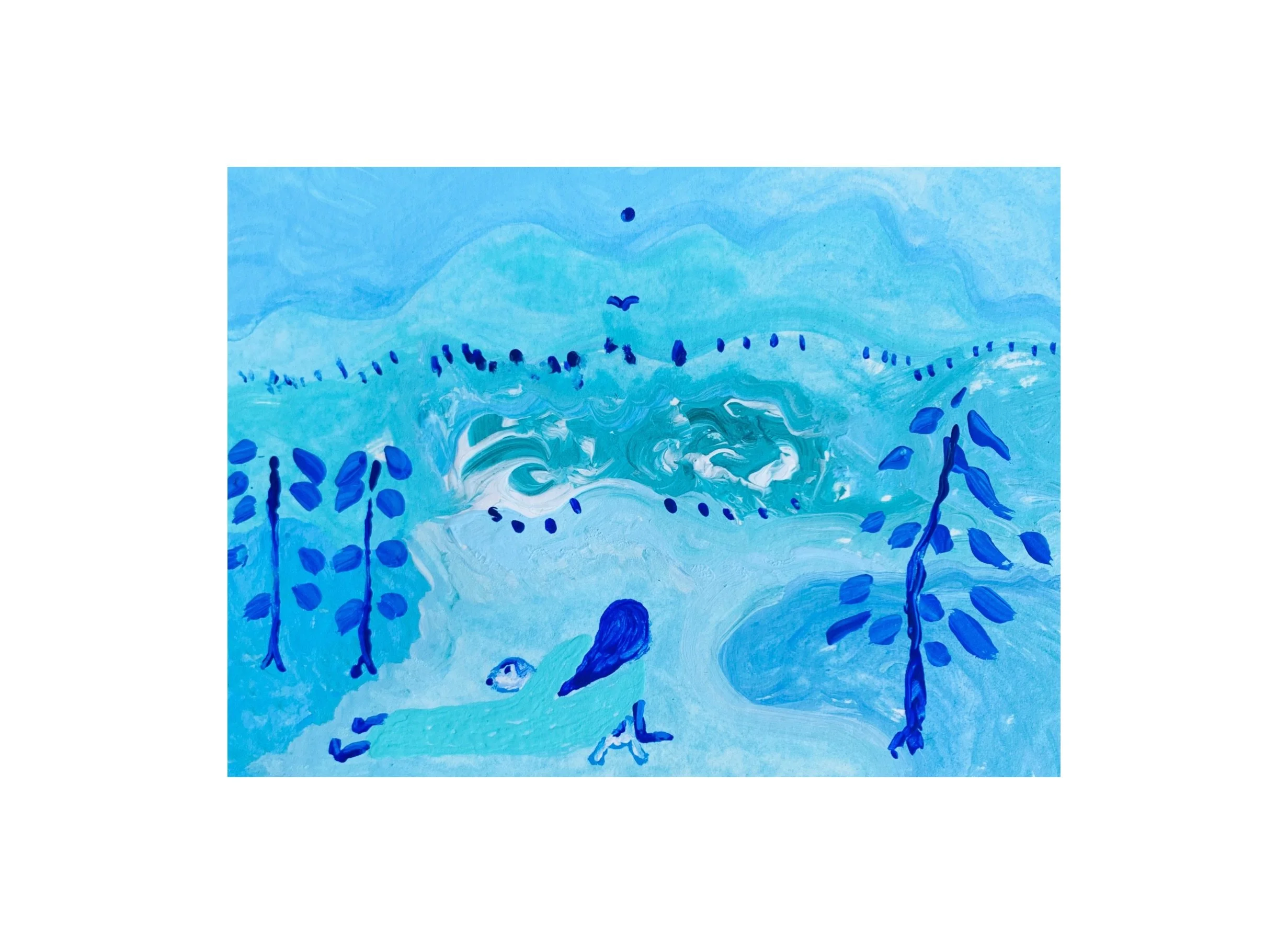  Kavanayén 01. My angel. Río Orinoco. 2025  Gouache on paper 5.8 × 8.2 in 14.8 × 21 cm 