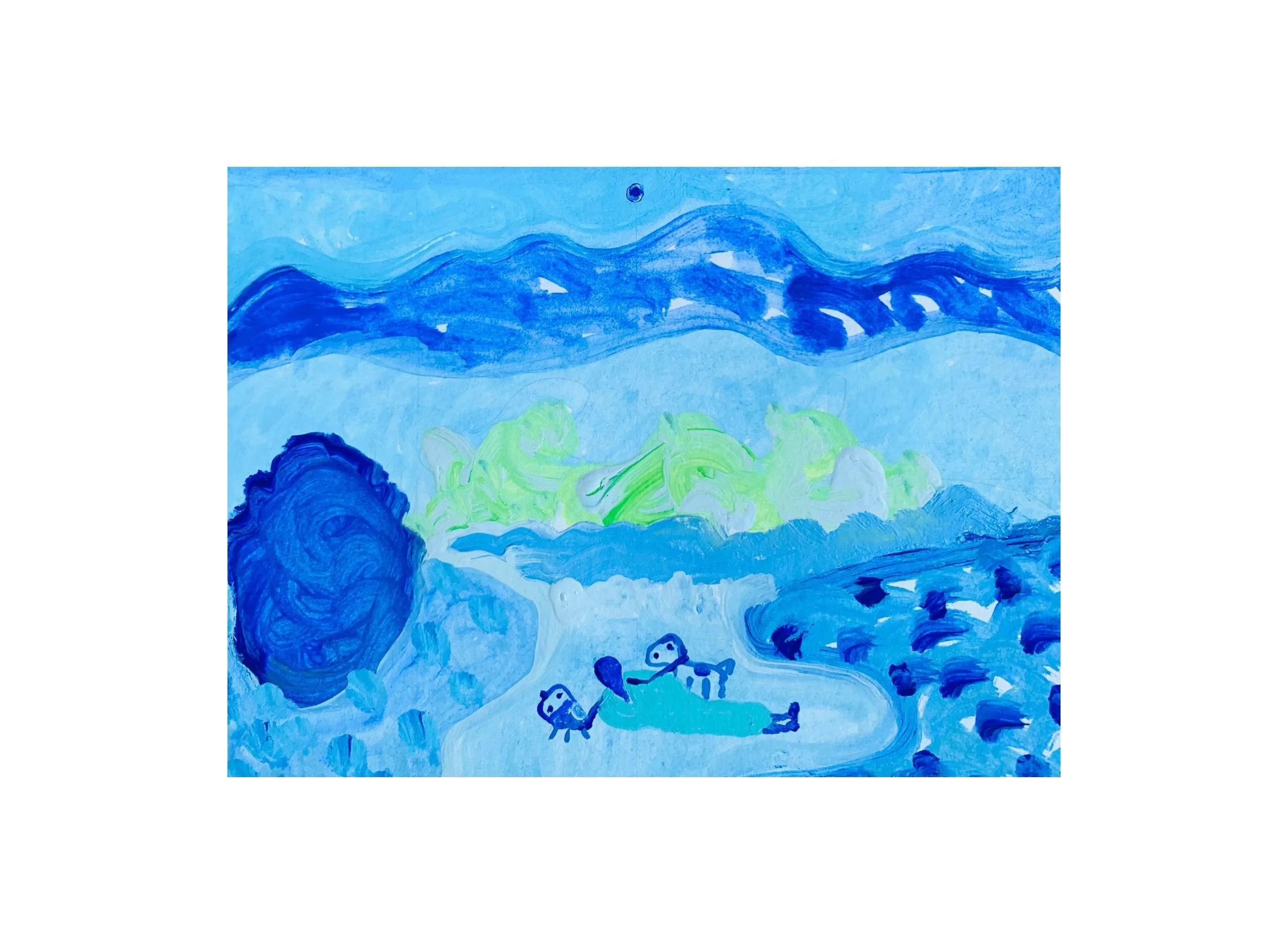  Kavanayén 01. Juntos en la planicie. Río Orinoco. 2025  Gouache on paper 5.8 × 8.2 in 14.8 × 21 cm 