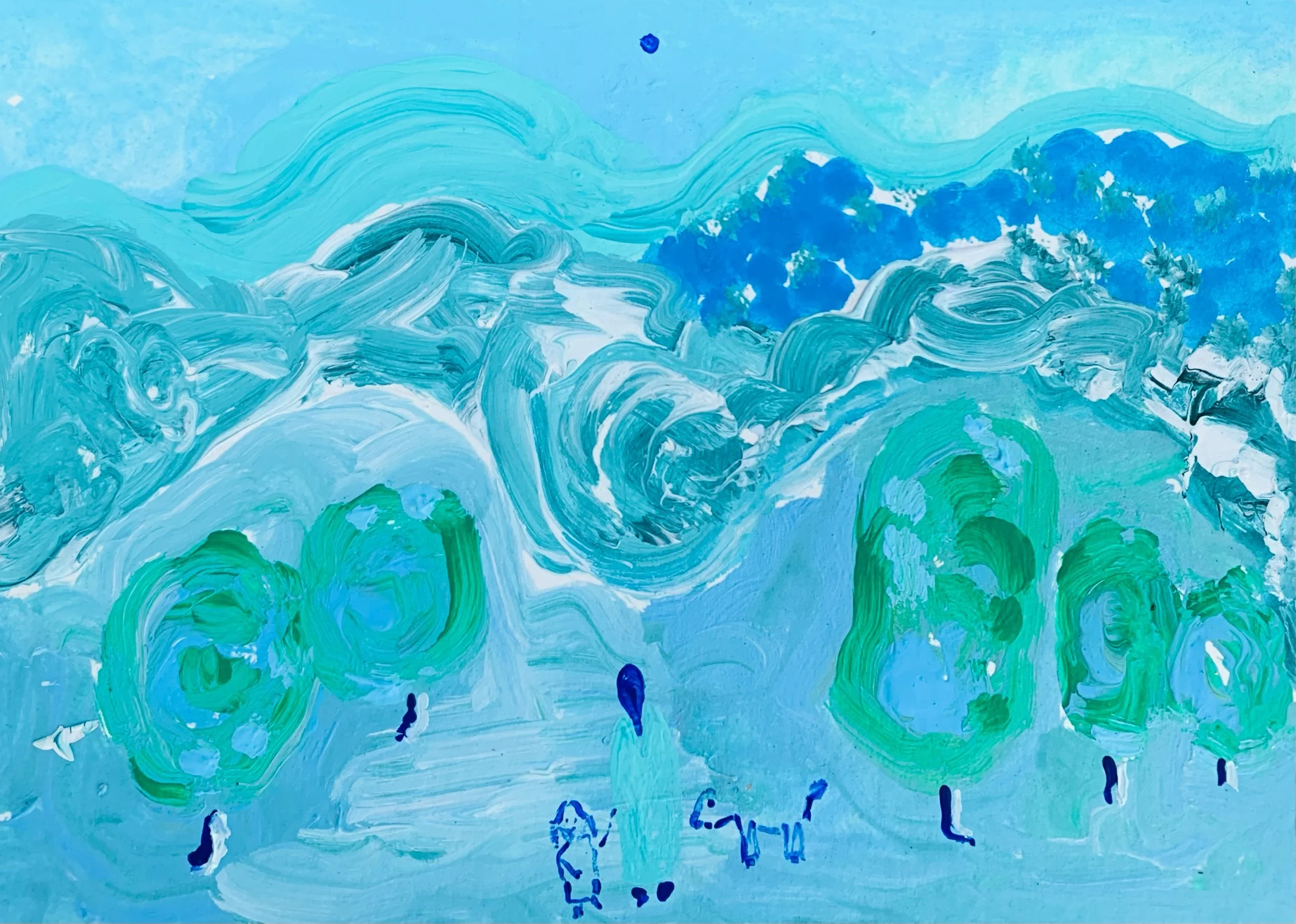  Kavanayén 01. Heaven on earth. Río Orinoco. 2025  Gouache on paper 5.8 × 8.2 in 14.8 × 21 cm 