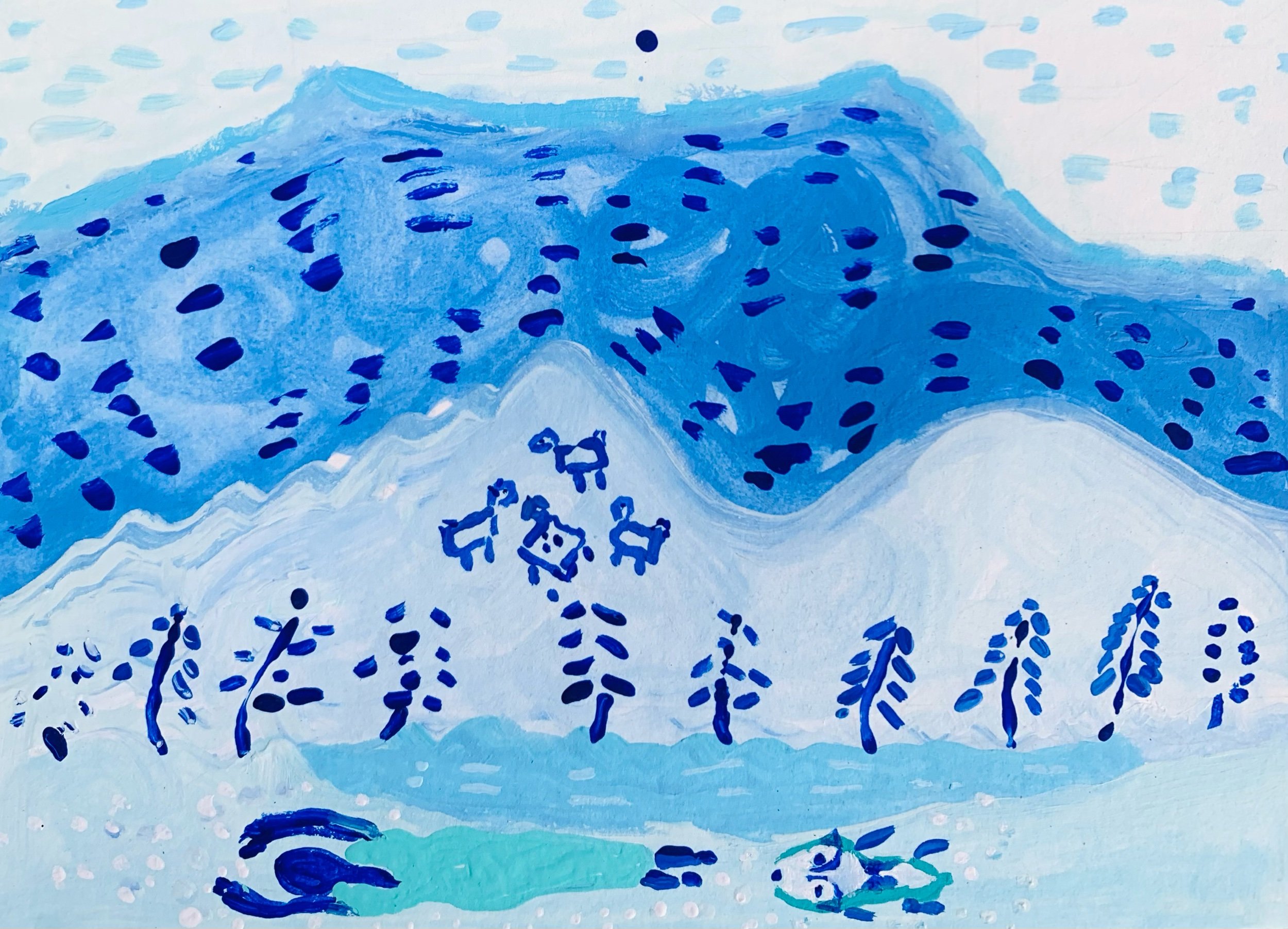  Kavanayén 01. Day dreaming. Río Orinoco. 2025  Gouache on paper 5.8 × 8.2 in 14.8 × 21 cm 
