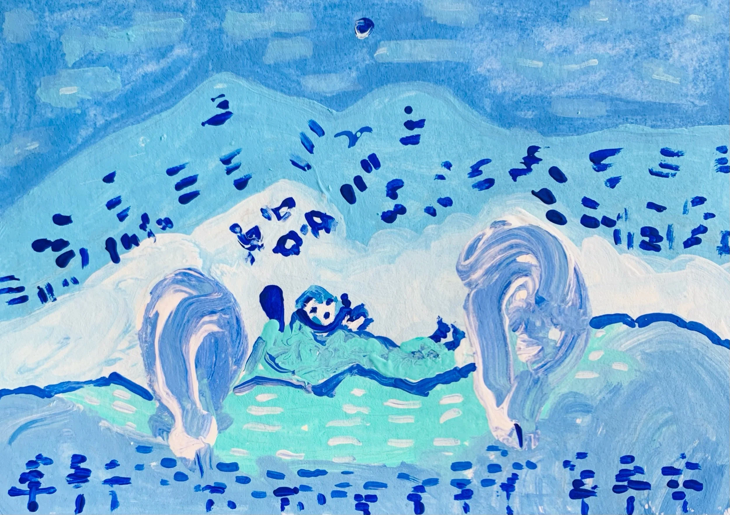  Kavanayén 01. Loving you. Río Orinoco. 2025  Gouache on paper 5.8 × 8.2 in 14.8 × 21 cm 