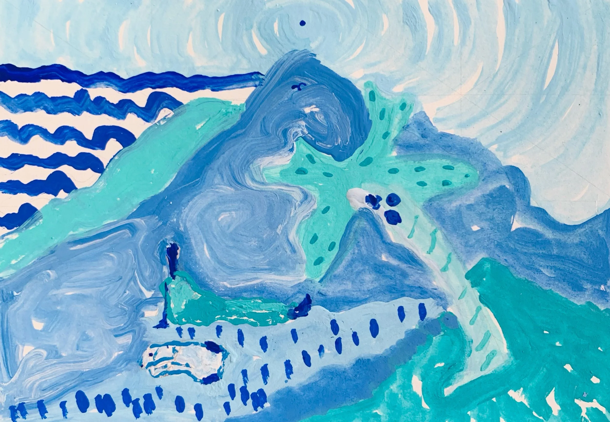  Kavanayén 01. Remembering. Río Orinoco. 2026  Gouache on paper 5.8 × 8.2 in 14.8 × 21 cm 