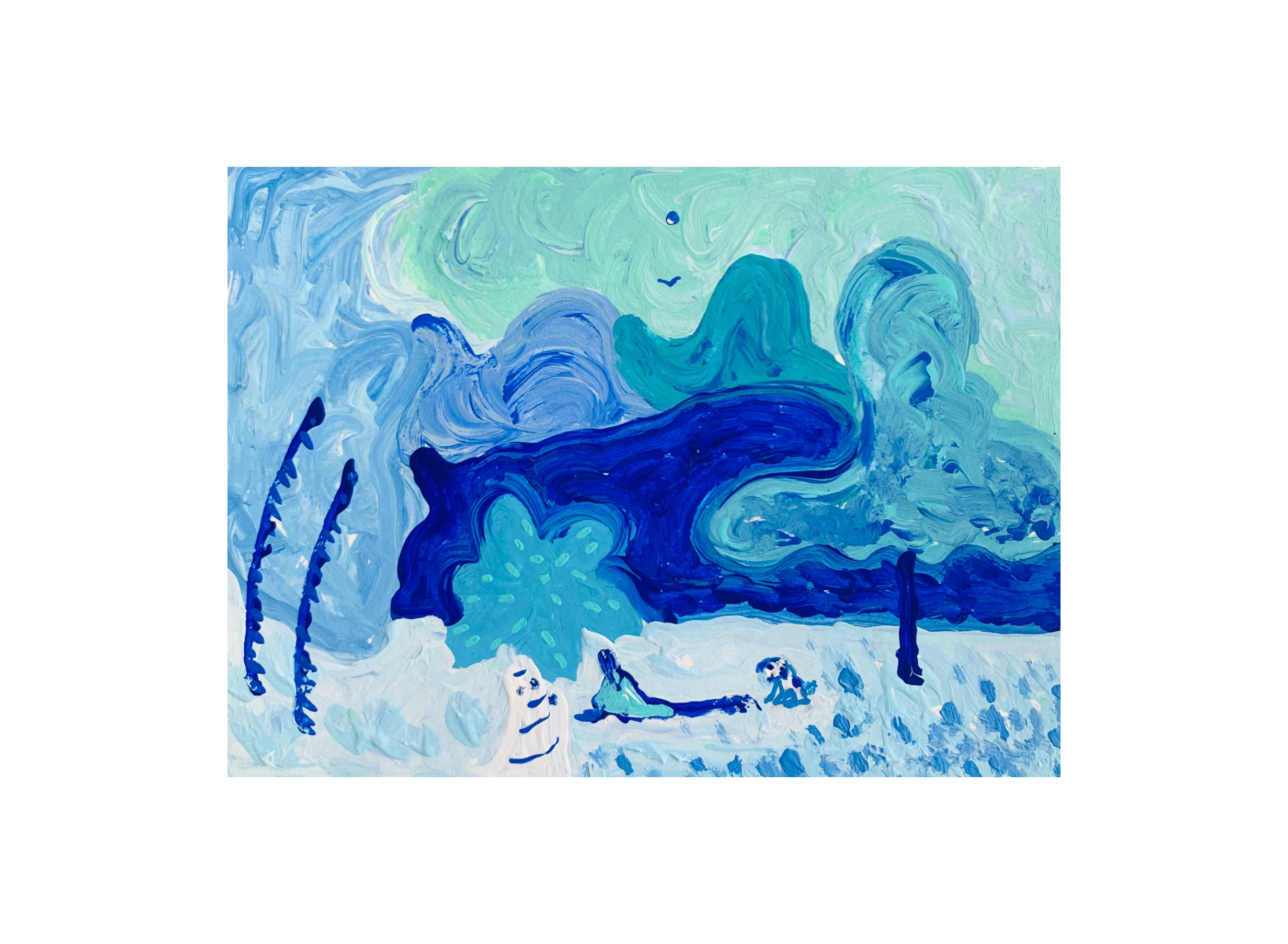  Kavanayén 01. Hiding. Río Orinoco. 2025  Gouache on paper 5.8 × 8.2 in 14.8 × 21 cm 