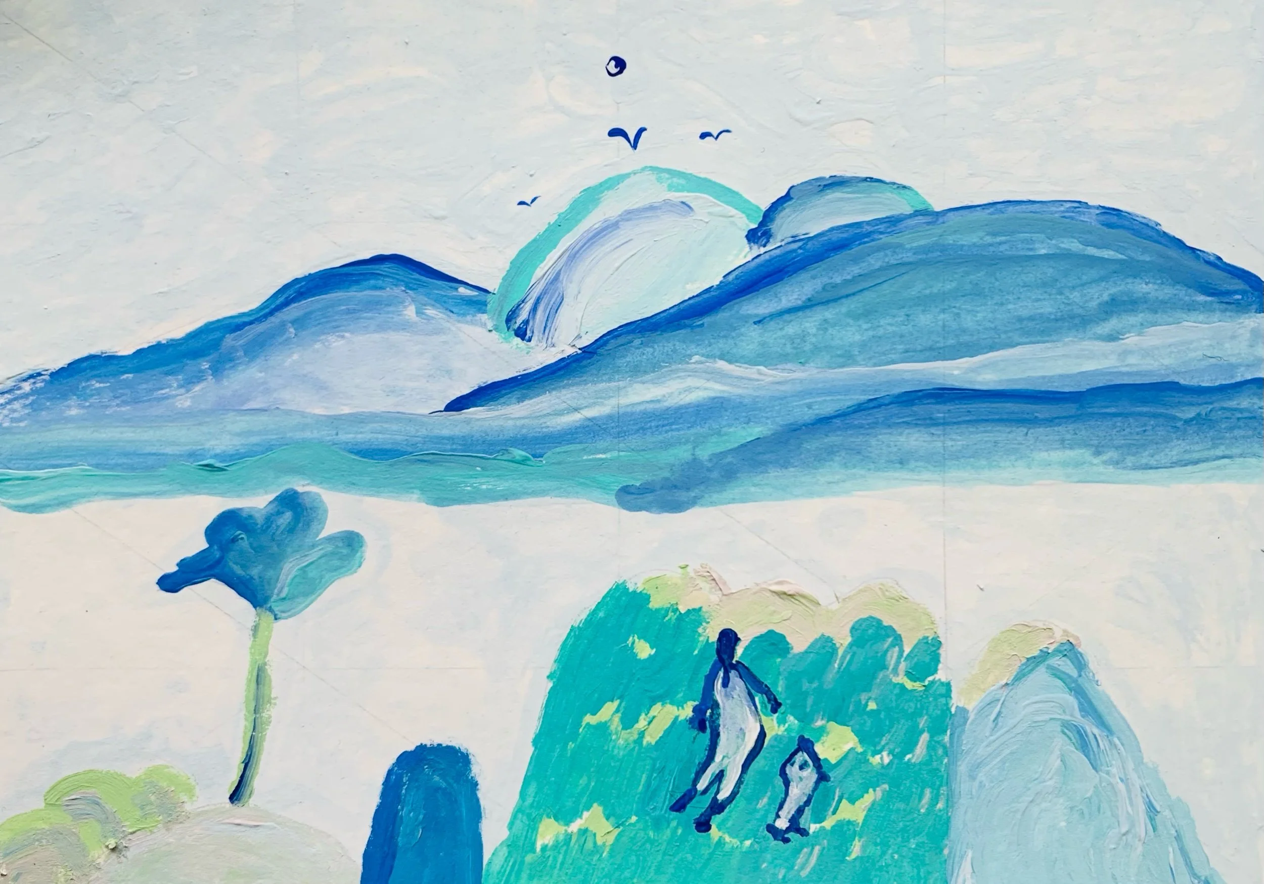  Kavanayén 01. Climbing to the top. Río Orinoco. 2026  Gouache on paper 5.8 × 8.2 in 14.8 × 21 cm 