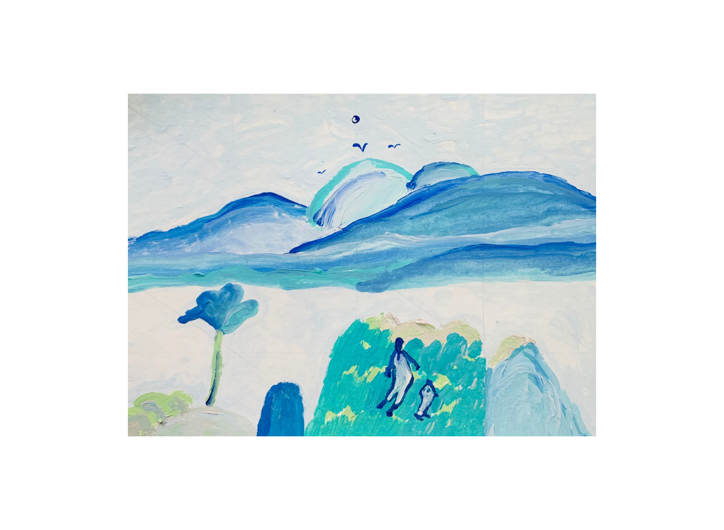  Kavanayén 01. Climbing to the top . 2026  Gouache on paper 5.8 × 8.2 in 14.8 × 21 cm 