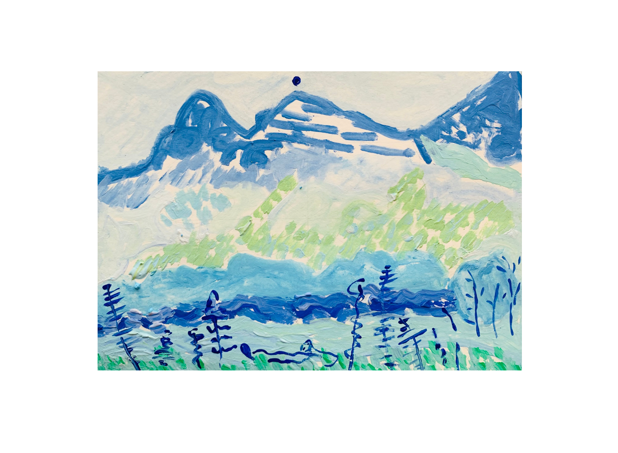  &nbsp;Kavanayén 01. Escondidos. Río Orinoco. 2026  Gouache on paper 5.8 × 8.2 in 14.8 × 21 cm 