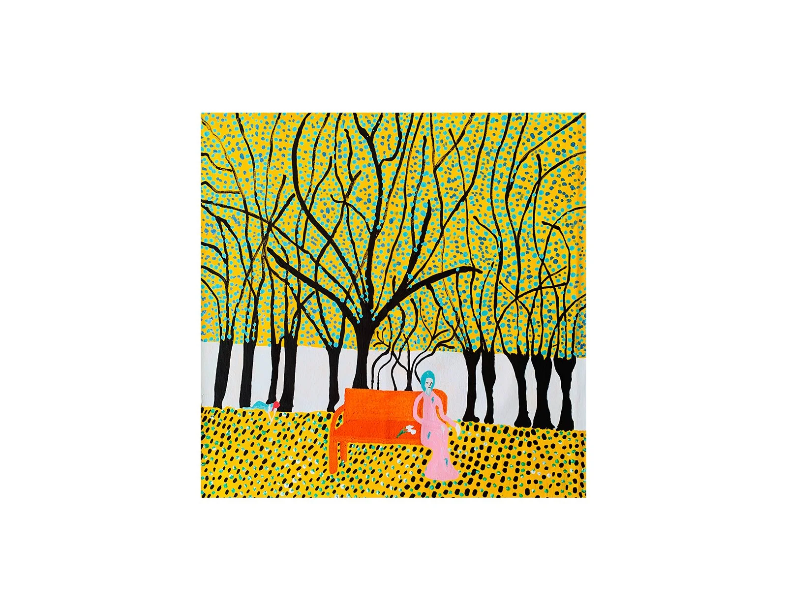  Kavanayén 04. A waiting. Río Orinoco. 2025  Gouache on canvas 40 × 40 in 102 × 102 cm 