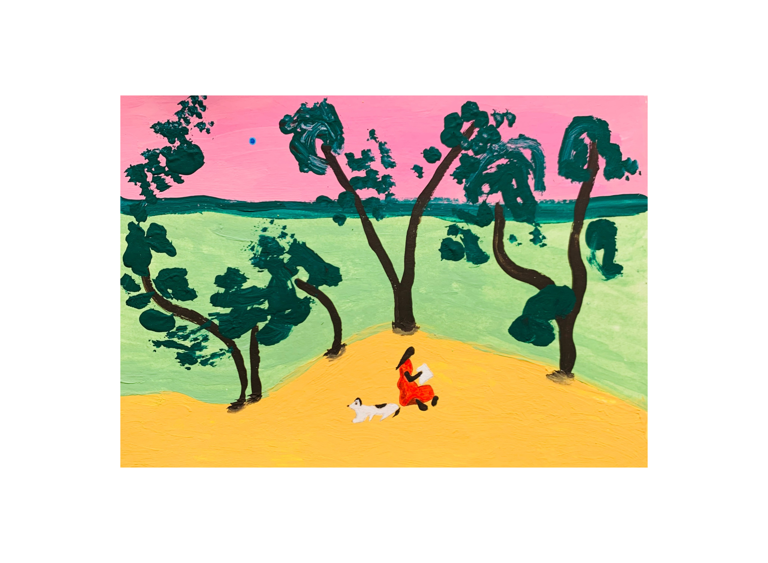  Kavanayén 06. Blank canvas. Río Orinoco. 2026  Gouache on paper 5.8 × 8.2 in 14.8 × 21 cm 