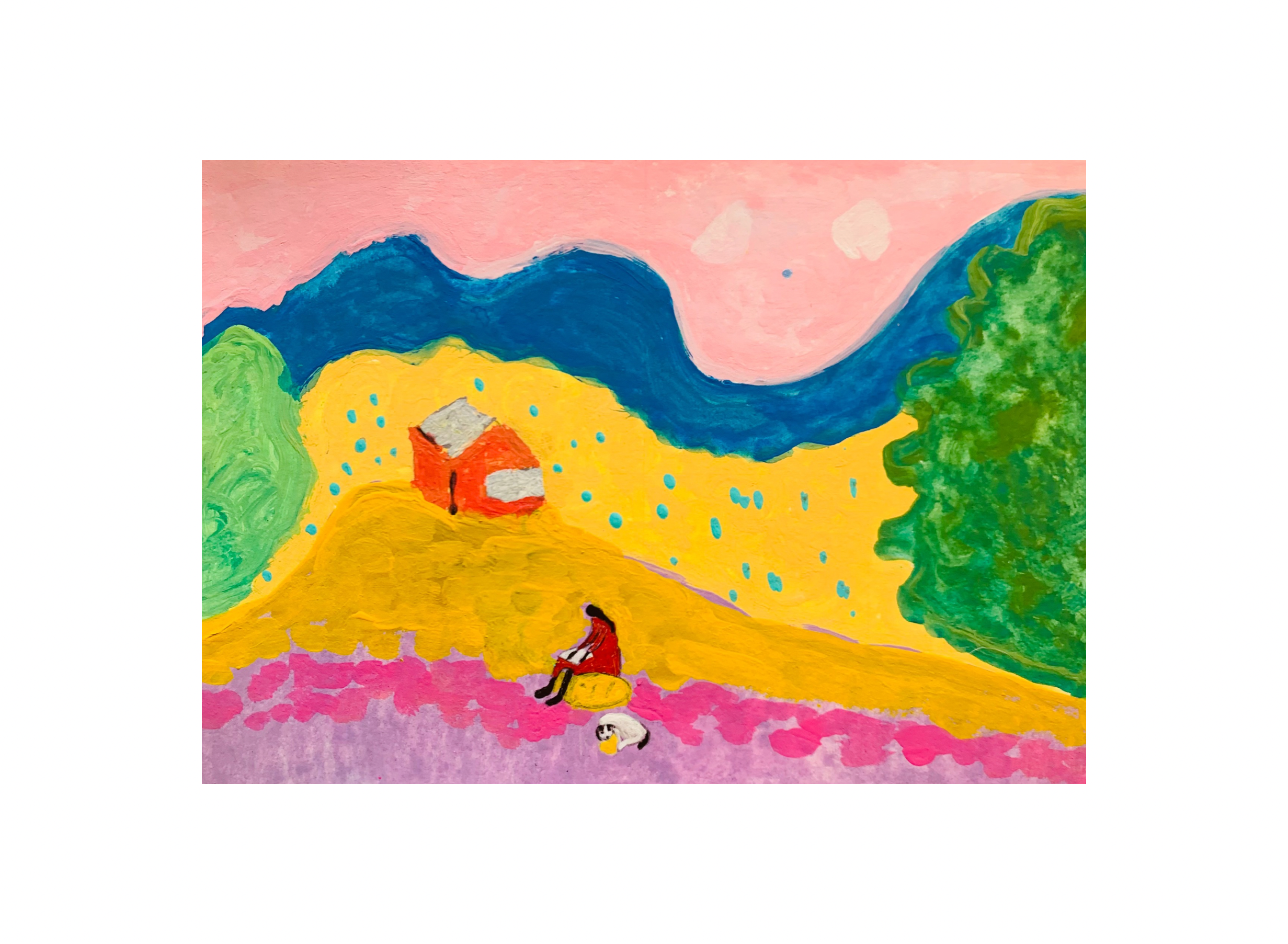  Kavanayén 06. Drawing home. Río Orinoco. 2026  Gouache on paper 5.8 × 8.2 in 14.8 × 21 cm 