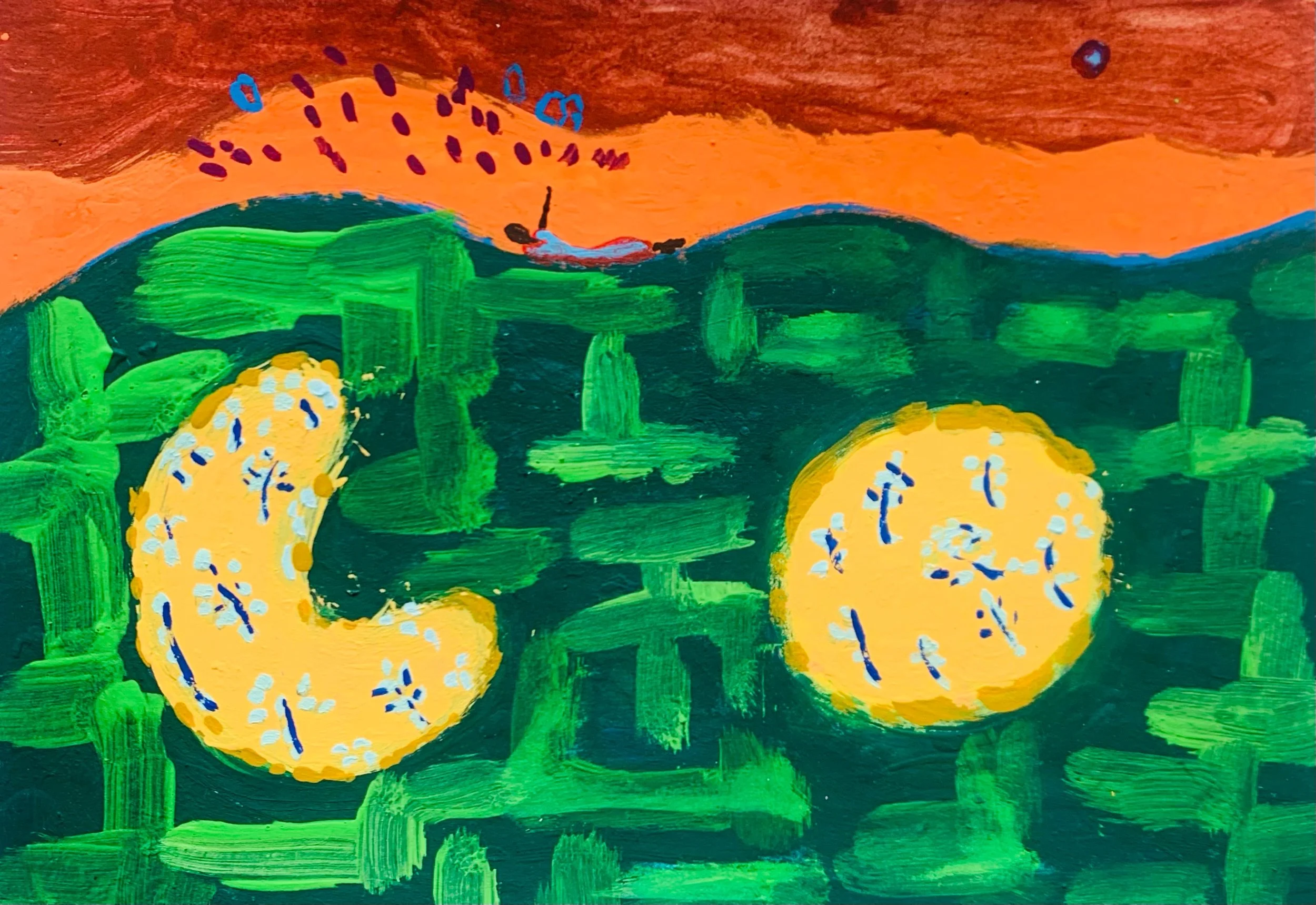  Kavanayén 06. Come home. Río Orinoco. 2026  Gouache on paper 5.8 × 8.2 in 14.8 × 21 cm 