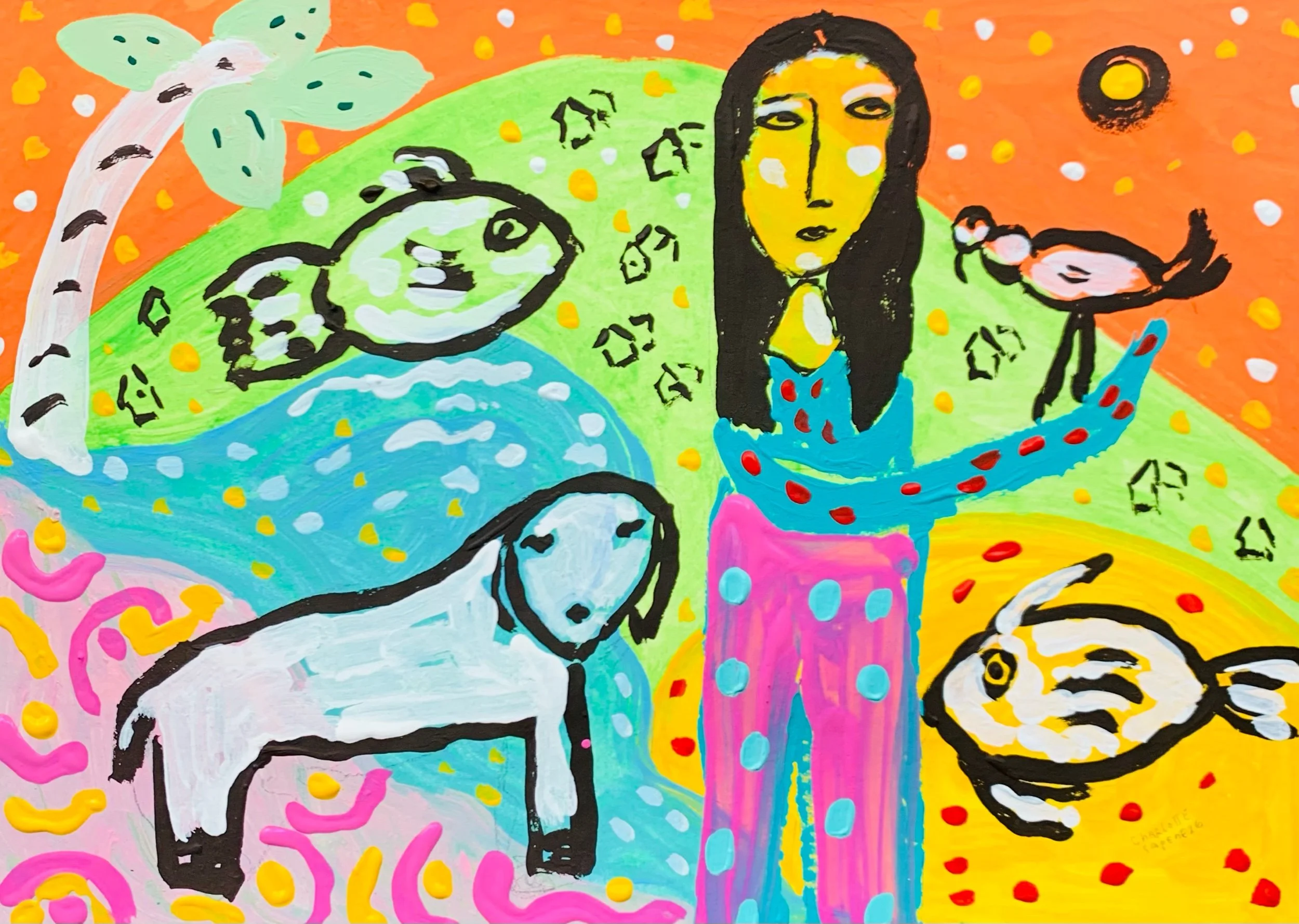  Kavanayén 07. Together under the sea. Río Orinoco. 2026  Gouache on paper 11.6 × 8.2 in 29.7 × 21 cm 