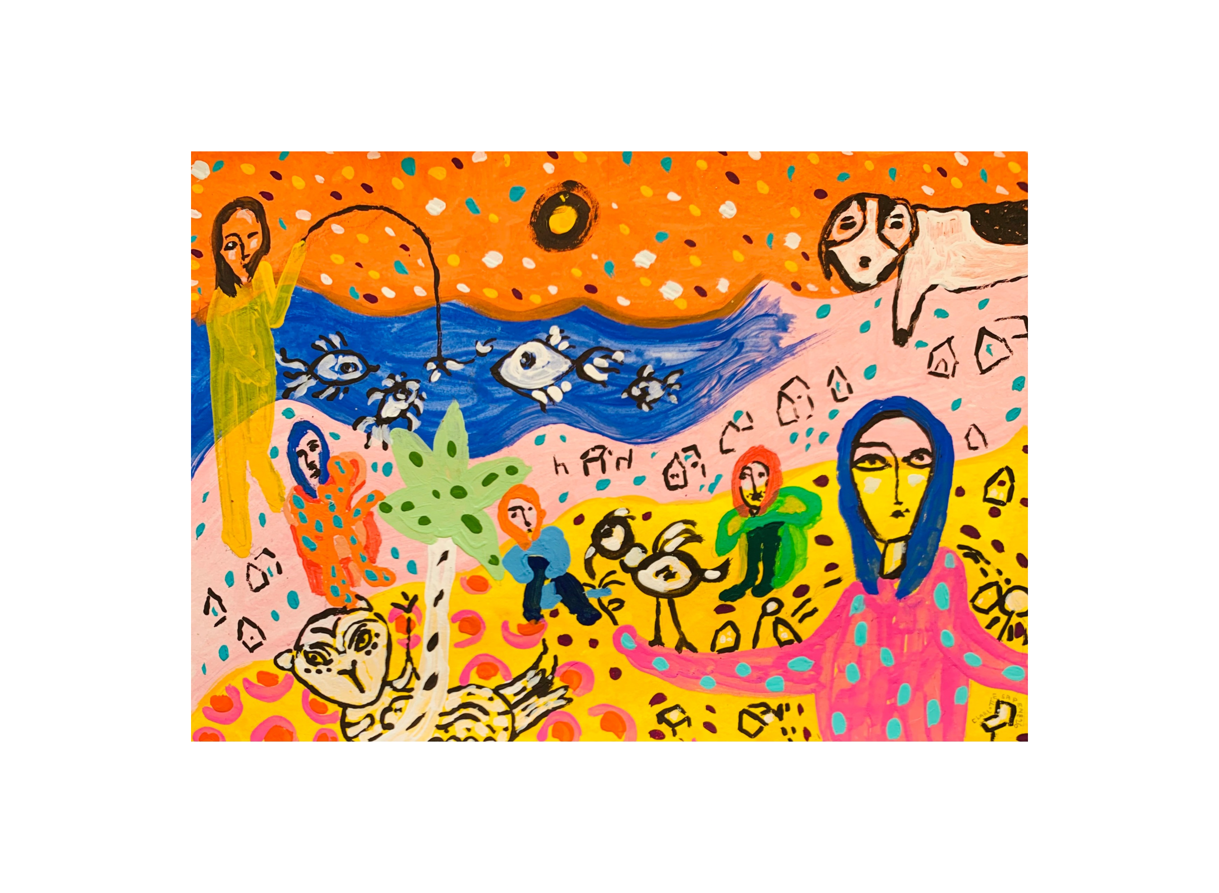 Kavanayén 07. Happy together. Río Orinoco. 2026  Gouache on paper 11.6 × 8.2 in 29.7 × 21 cm 