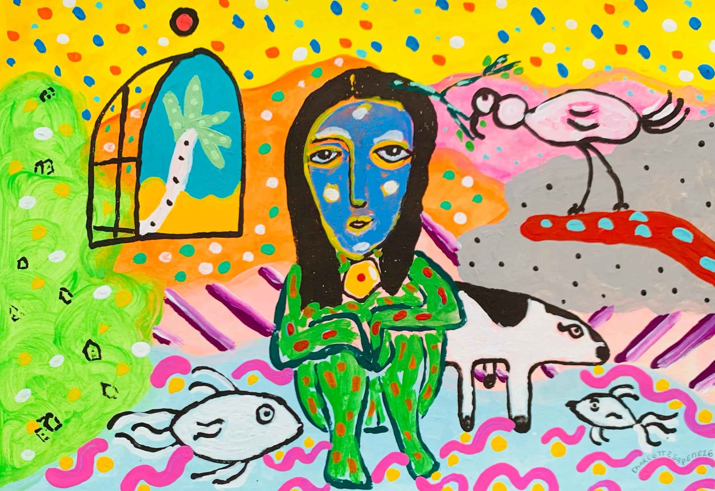  Kavanayén 07. Pensando en mi prado home. Río Orinoco. 2026  Gouache on paper 11.6 × 8.2 in 29.7 × 21 cm 