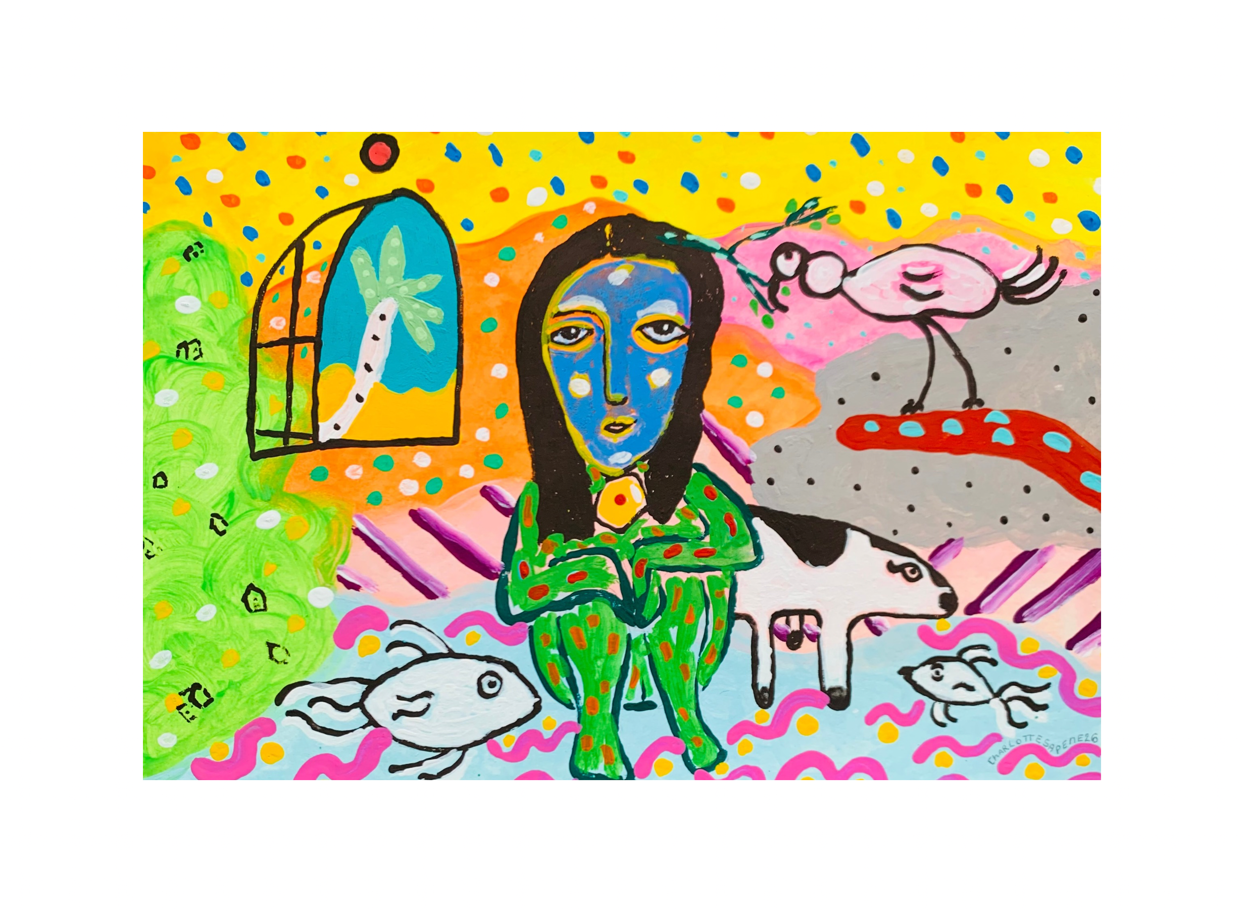  Kavanayén 07. Pensando en mi prado home. Río Orinoco. 2026  Gouache on paper 11.6 × 8.2 in 29.7 × 21 cm 