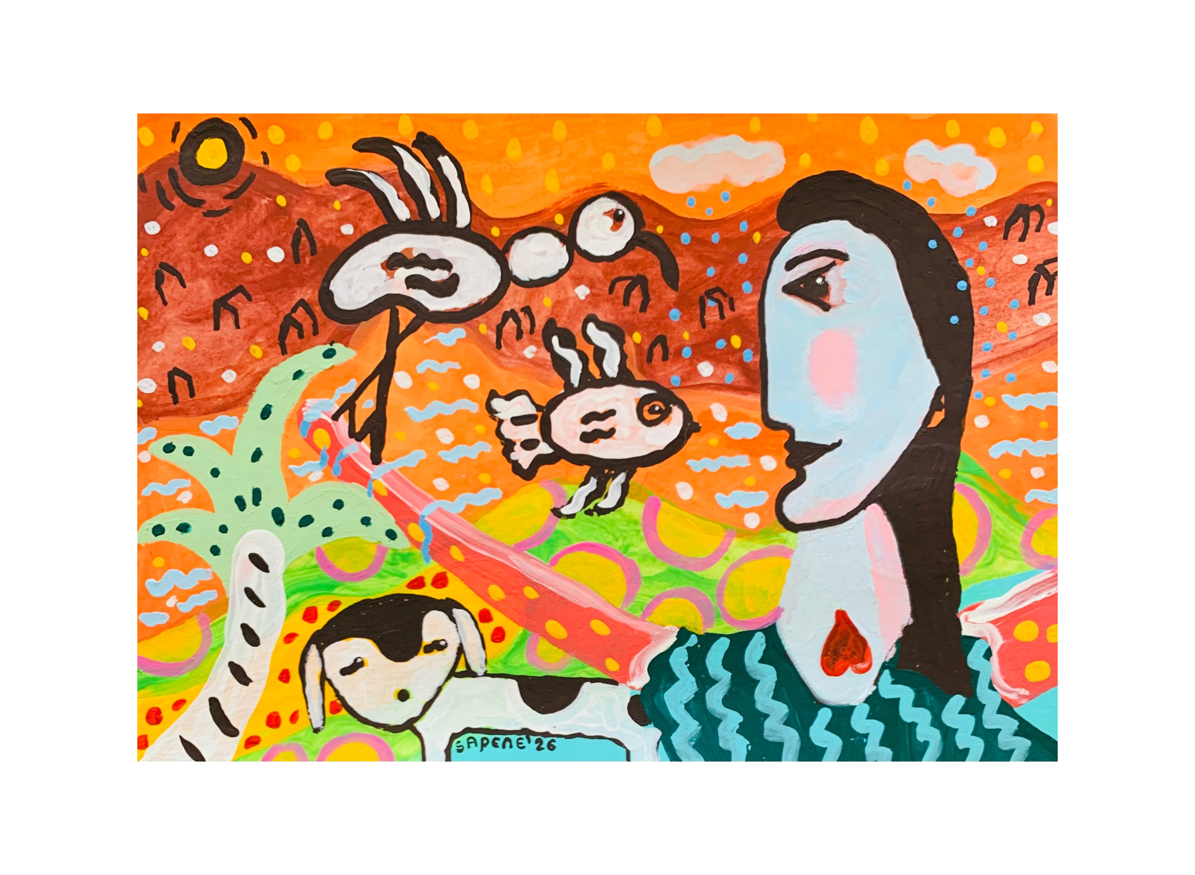  Kavanayén 07. Mis ranchitos. Río Orinoco. 2026  Gouache on paper 11.6 × 8.2 in 29.7 × 21 cm 