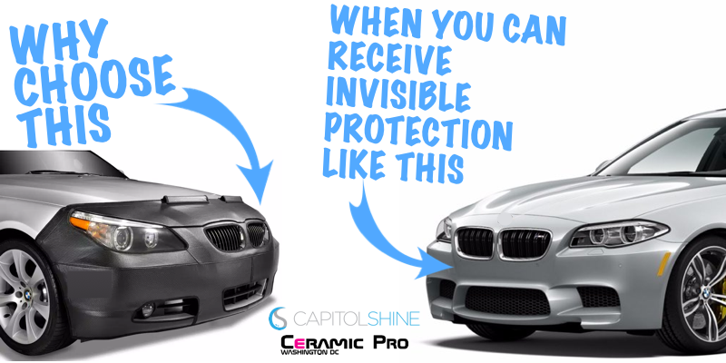 Car Bras vs. Paint Protection Film (plus 10% off!) — Capitol Shine  Washington DC Paint Protection Film and Ceramic Coatings