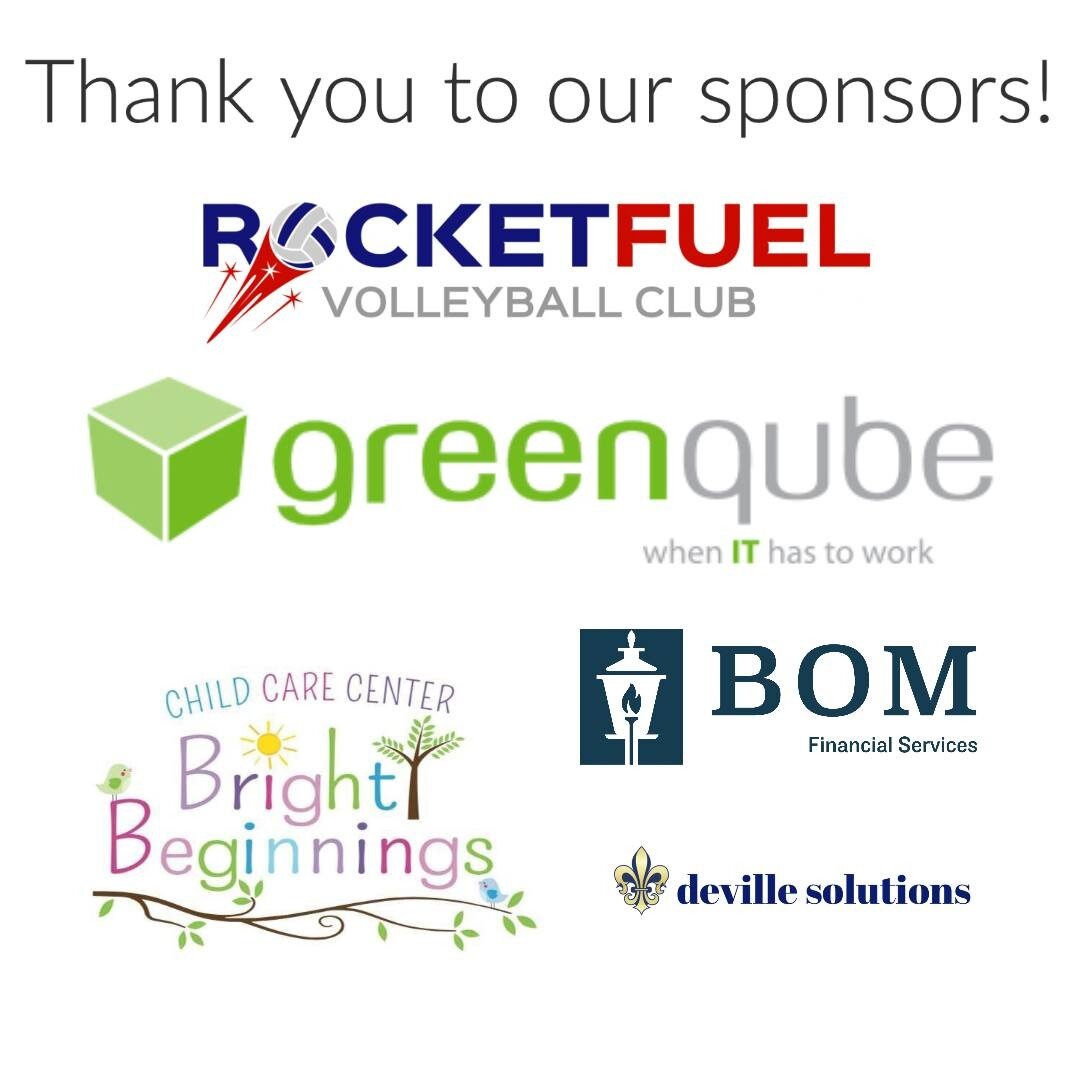 Want to give a BIG THANK YOU to these sponsors for helping more girls play volleyball! 
#volleyball #volleyballlife #rocketfuelvbc #getrocketfueled