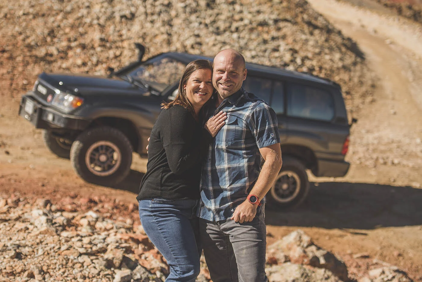 Couple hugging during a Telluride elopement in the San Juan Mountains