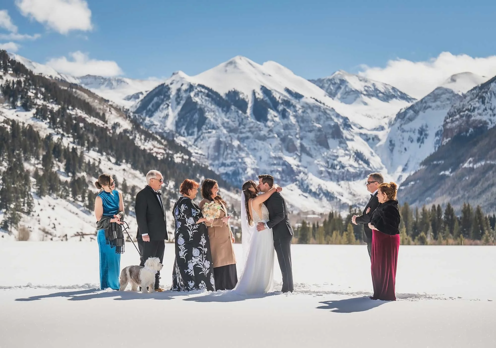 family and friends elopement experience in Telluride