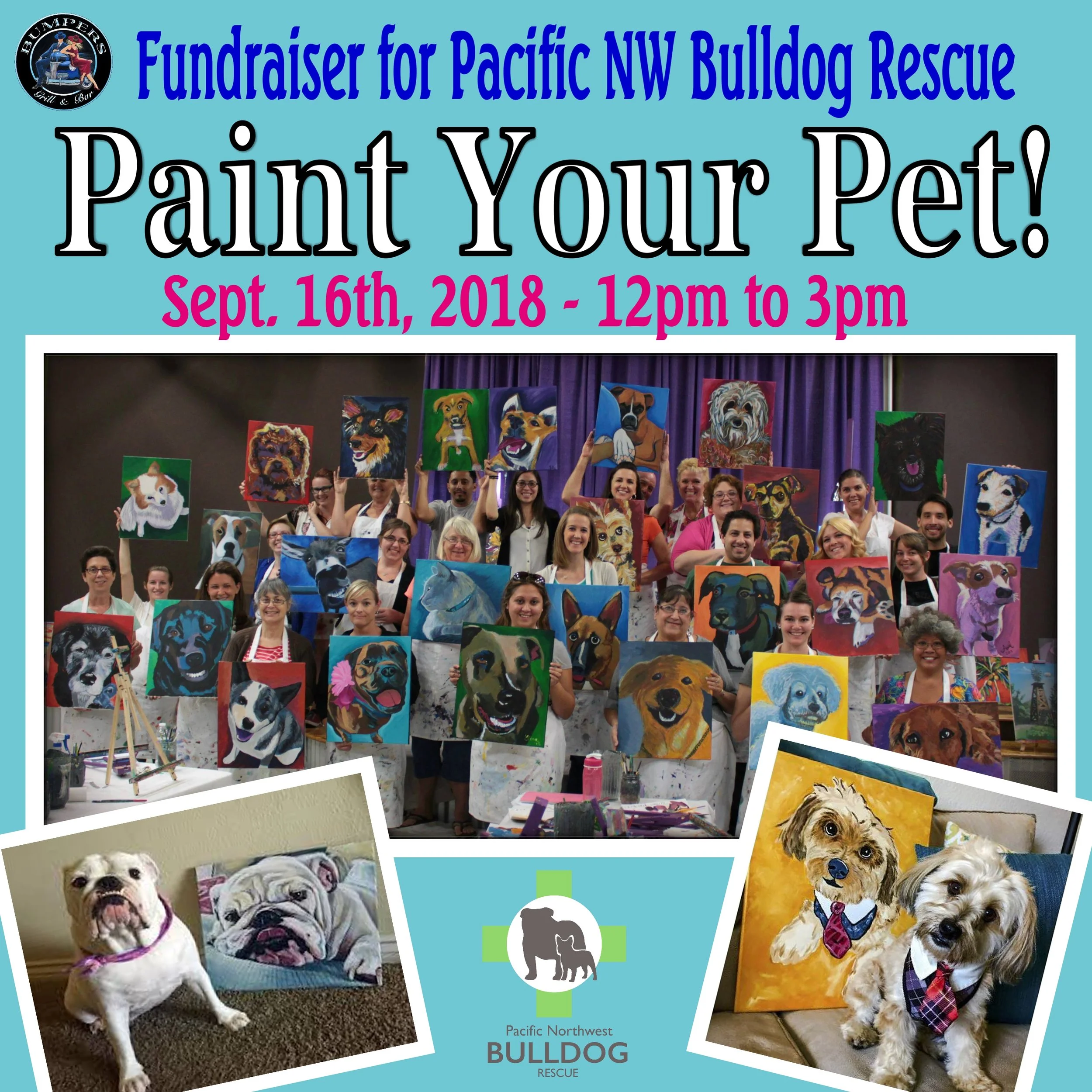 Paint Your Pet Fundraiser For Pacific NW Bulldog Rescue!