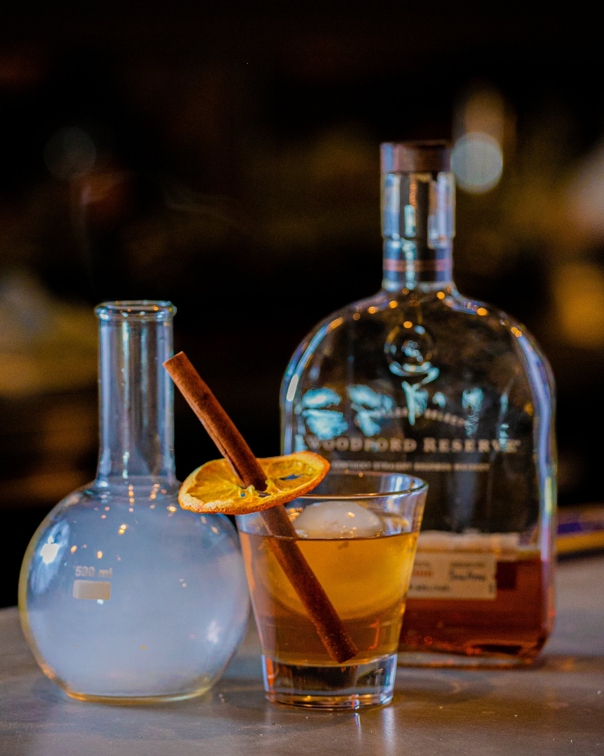 Orange Cinnamon Smoked Old Fashioned