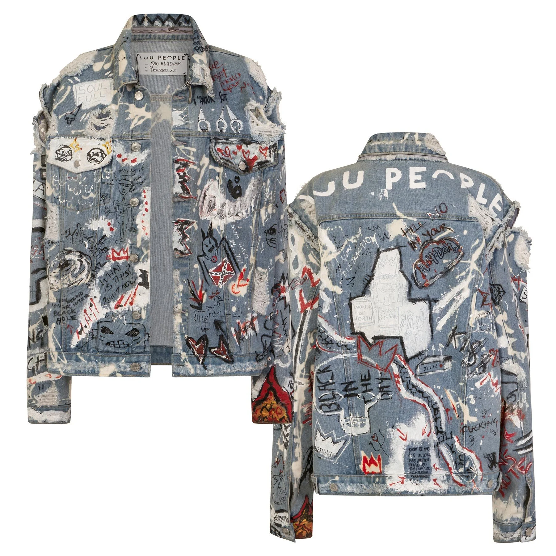 A front and back example of a jacket showcasing our ecommerce photography service