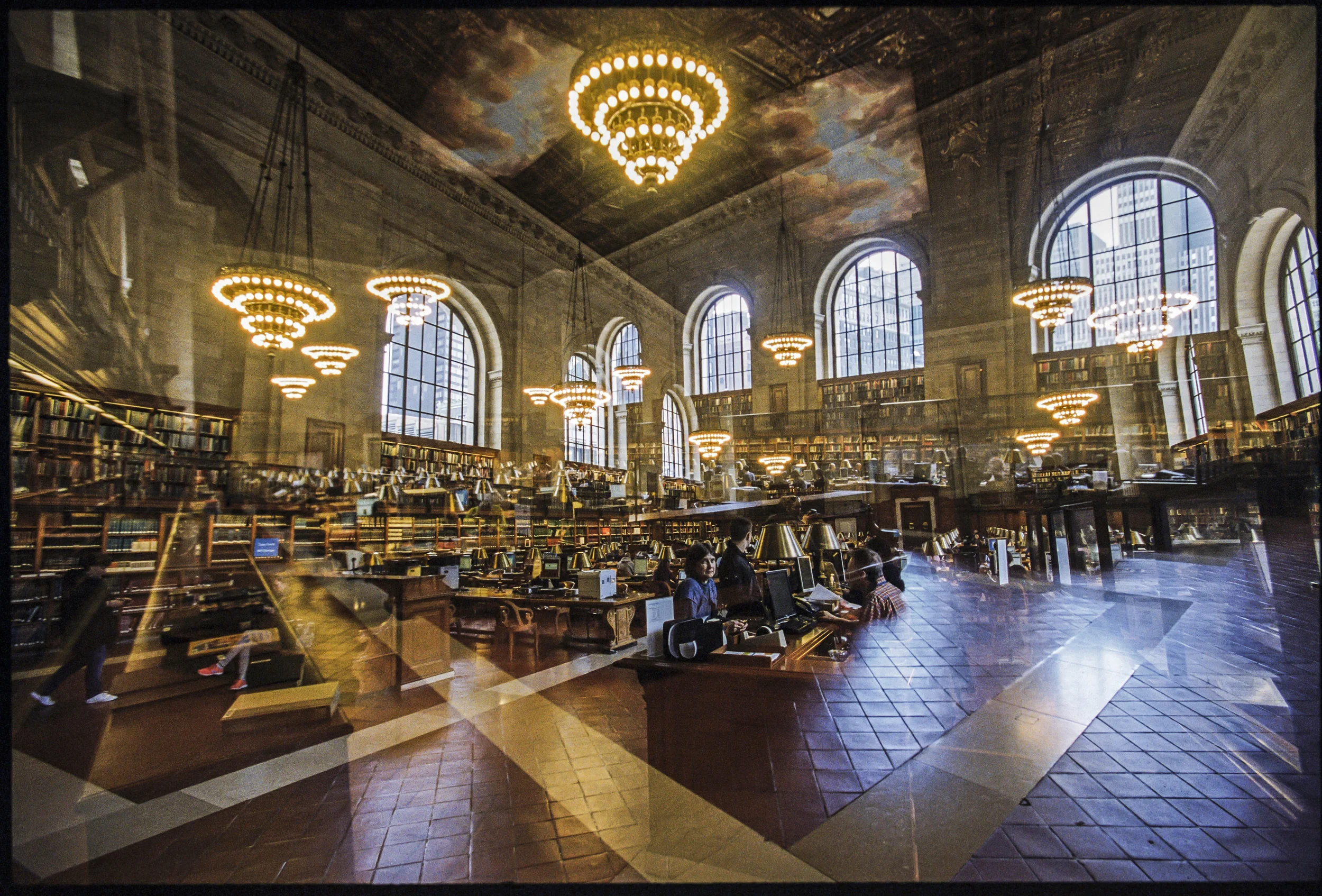 2013 NYC library lady in blue.jpg